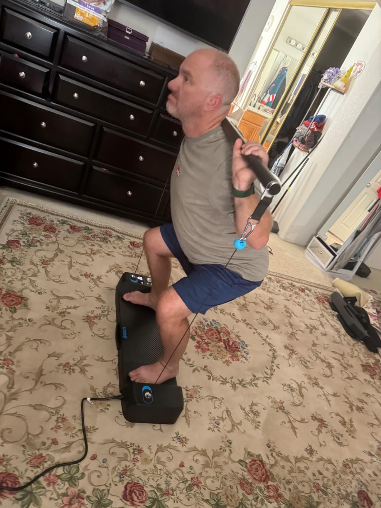 SQUATZ Apollo Board Mini: 150lb Resistance Smart Cable Machine, Functional Trainer for Full Body Workouts, Full Body Strength, Digital Home Gym Equipment with Free App includes Accessories customer photo 2