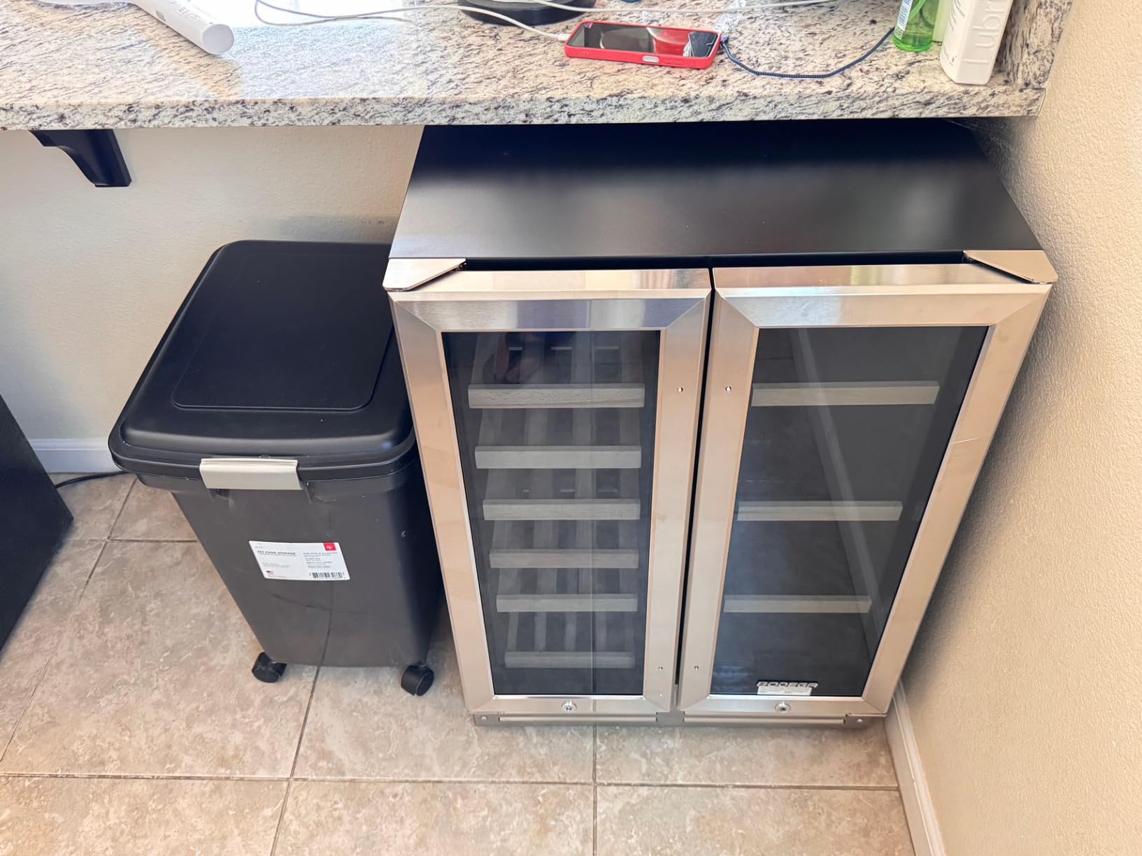 BODEGA 24 Inch Wine and Beverage Refrigerator, Dual Zone Wine and Bar Beverage Cooler, Commercial Black Bar Cooler With 2 Glass Doors, Bar Fridge Hold 19 Bottles and 57 Cans,Built-In or Freestanding. customer photo 2