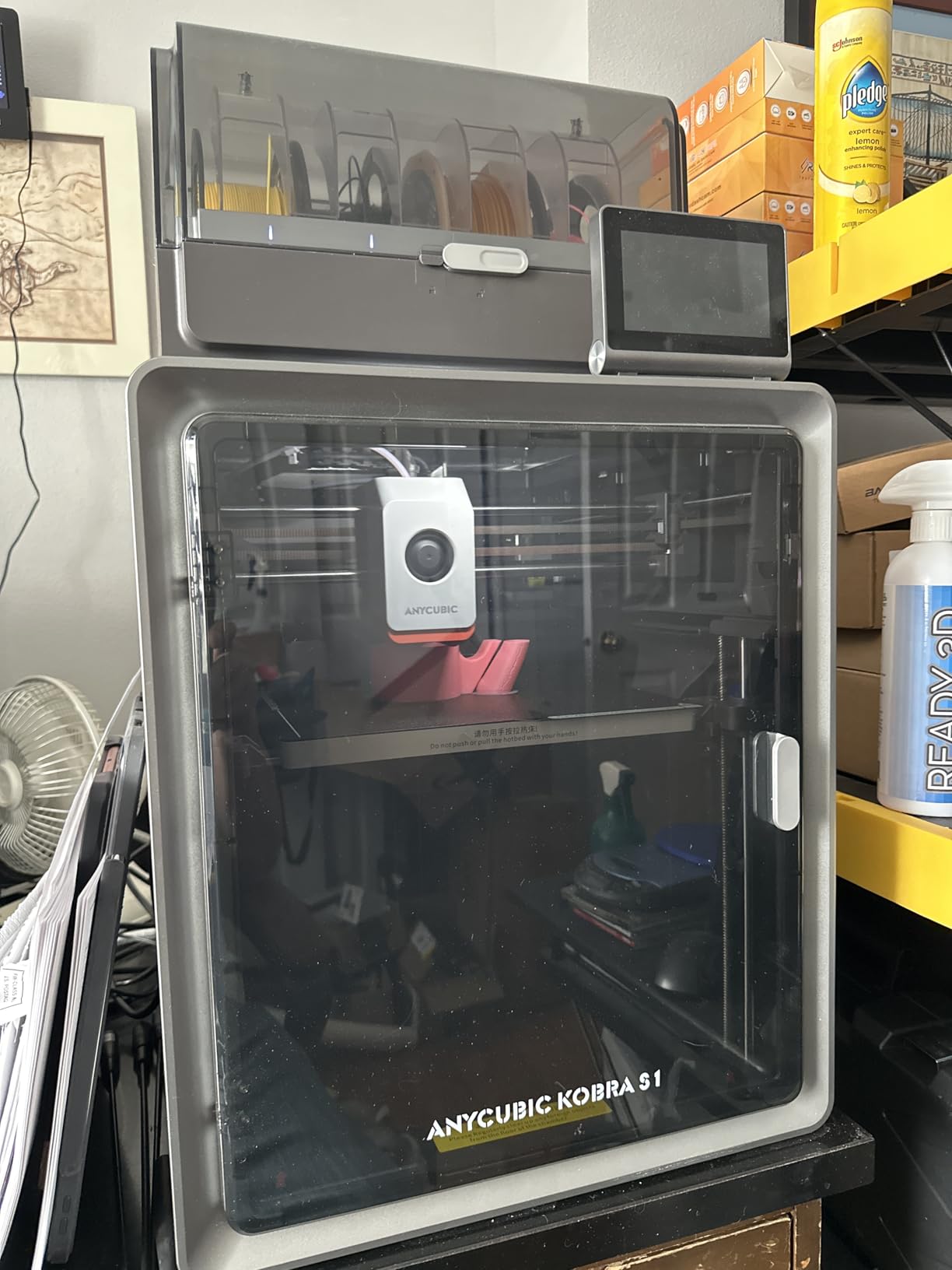 Anycubic Kobra S1 Combo Multicolor 3D Printer with Anycubic ACE PRO, 4 Multicolor, Drying and Printing at the Same Time, 600mm/s Fast Speed with 320℃ Hotend, Built-in Camera 44dB Quiet 250*250*250mm customer photo 1