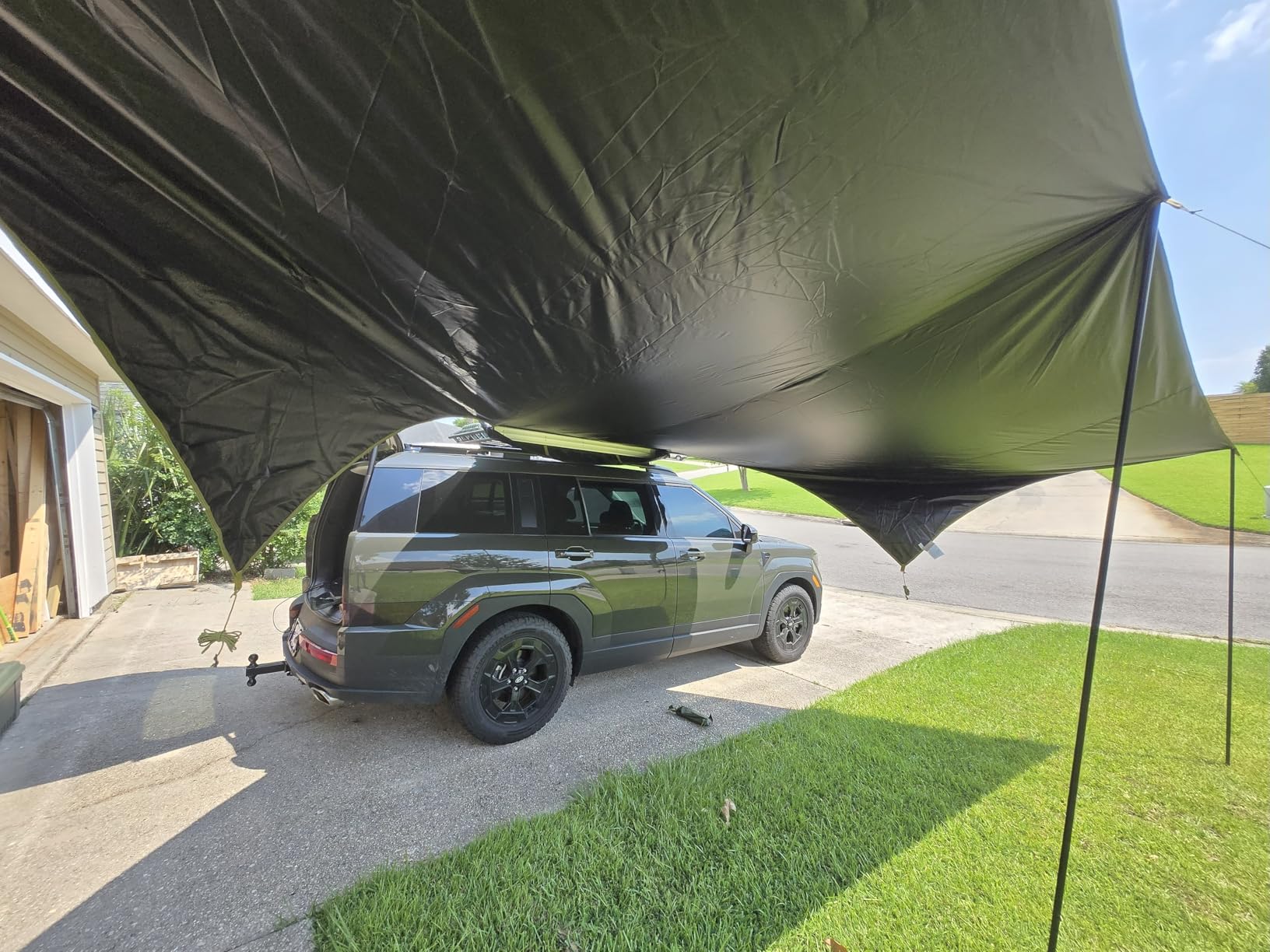 TIMBER RIDGE 19x9.8ft Retractable Car Awning with Blackout Coating, 186ft² Roof Rack Pull-Out Sun Shade Overland Camping customer photo 2