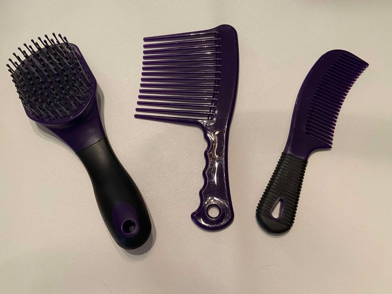Horse Grooming Kit - 11 Piece Bathing Supplies with Organize Bag, Full Body Kit Including Sweat Scraper, Bath Sponge, Hoof Pick, Massage Comb (Purple) customer photo 2