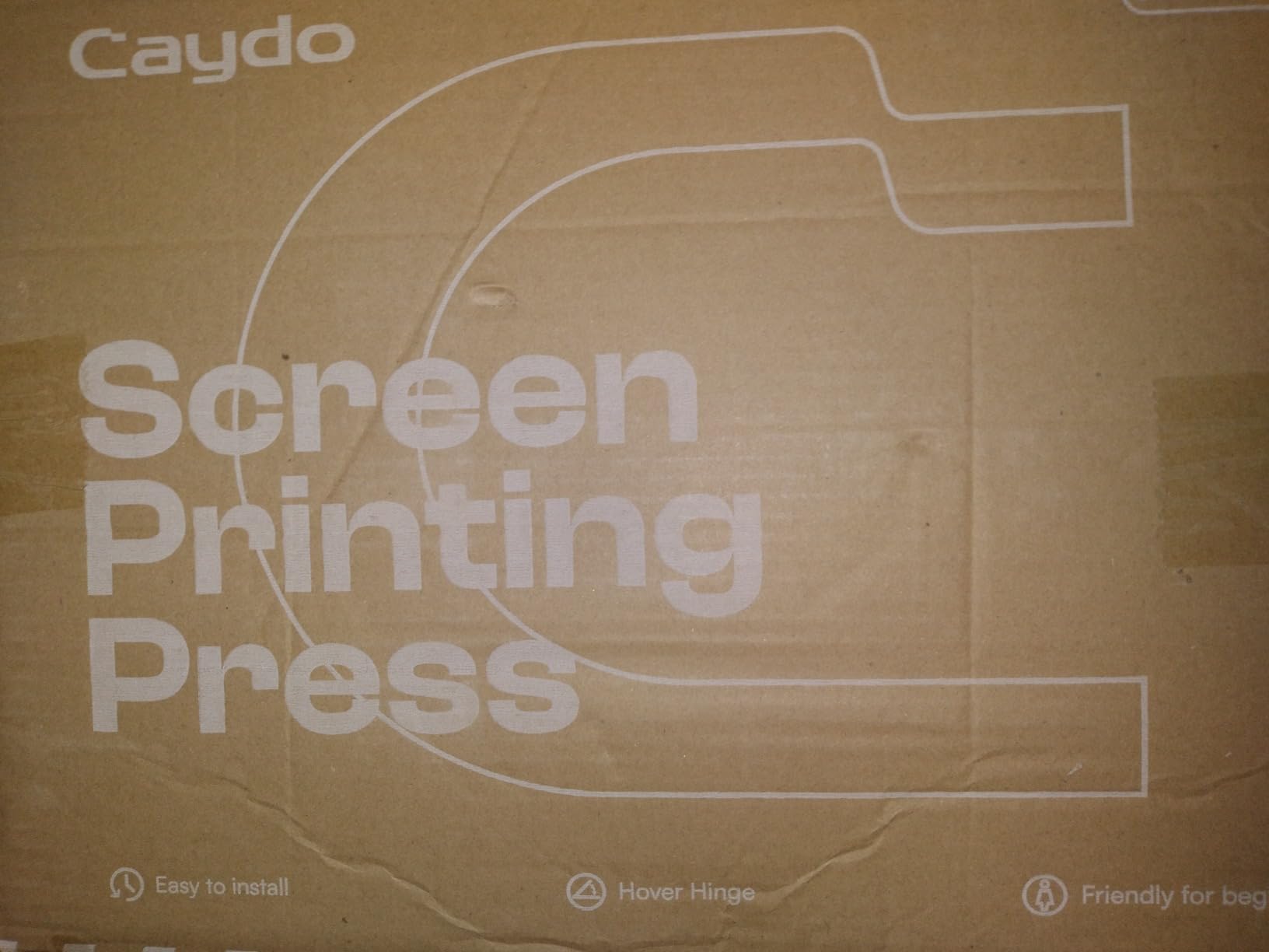 Caydo Screen Printer, 1 Color 1 Station Silk Screen Printing Press, Unique Hinge Design Wood Screen Printing Table for T-Shirt DIY Printing and Screen Printing Beginners customer photo 1