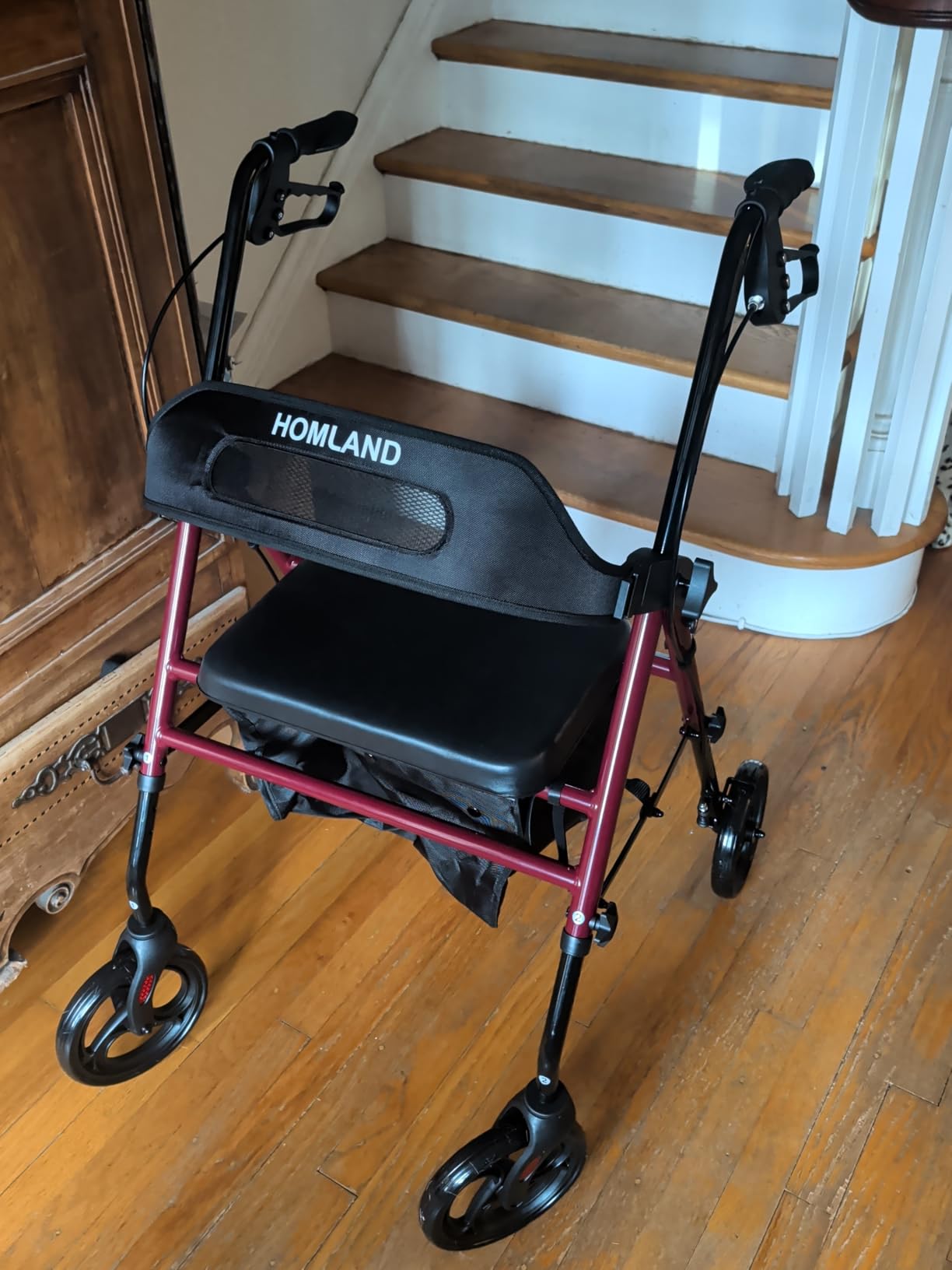 HOMLAND Foldable Rollator Walker with Seat for Seniors, 16