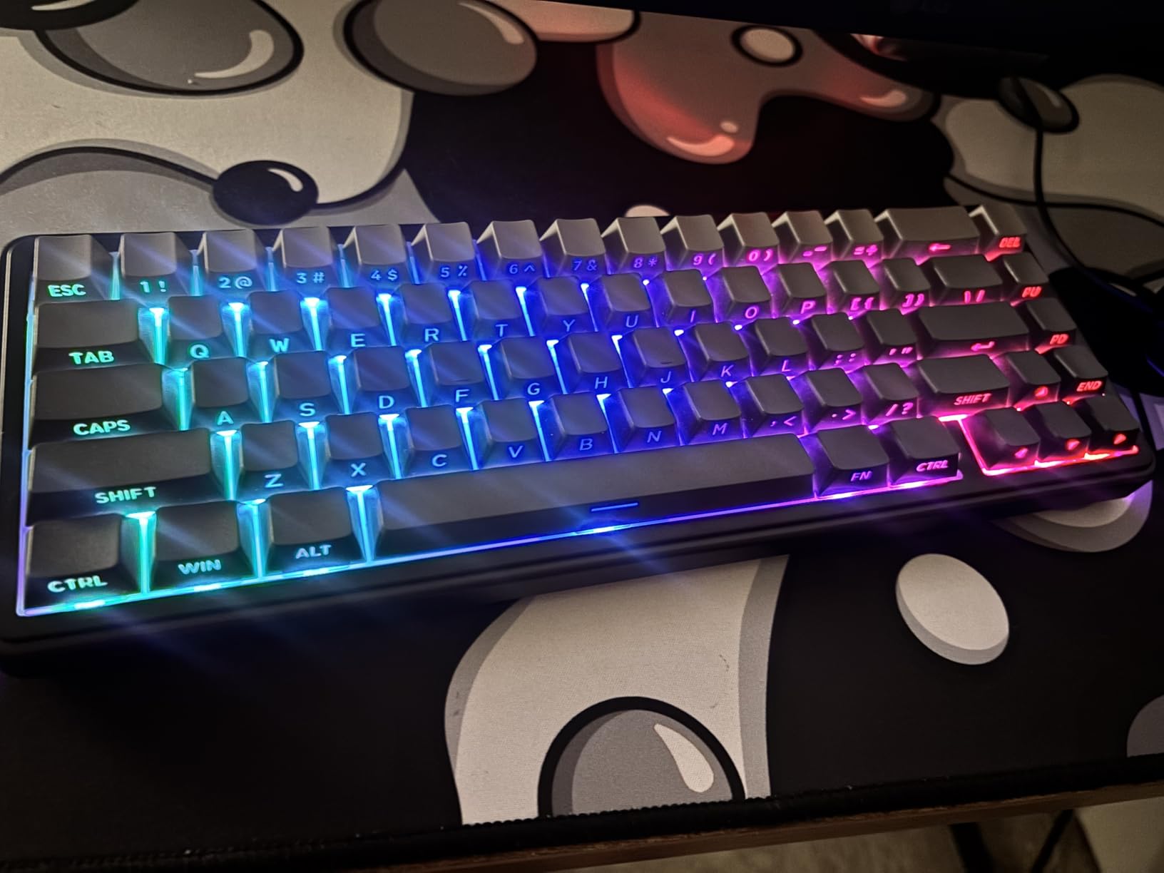 EPOMAKER x Aula F65 65% Wireless Mechanical Keyboard, Hot Swappable Gasket Custom Gaming Keyboard with Five-Layer Padding, RGB Backlit, BT/2.4GHz/USB-C (Black, Reaper Switch) customer photo 1