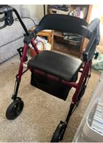 HOMLAND Foldable Rollator Walkers for Seniors with Seat, 17 lb Lightweight, 8