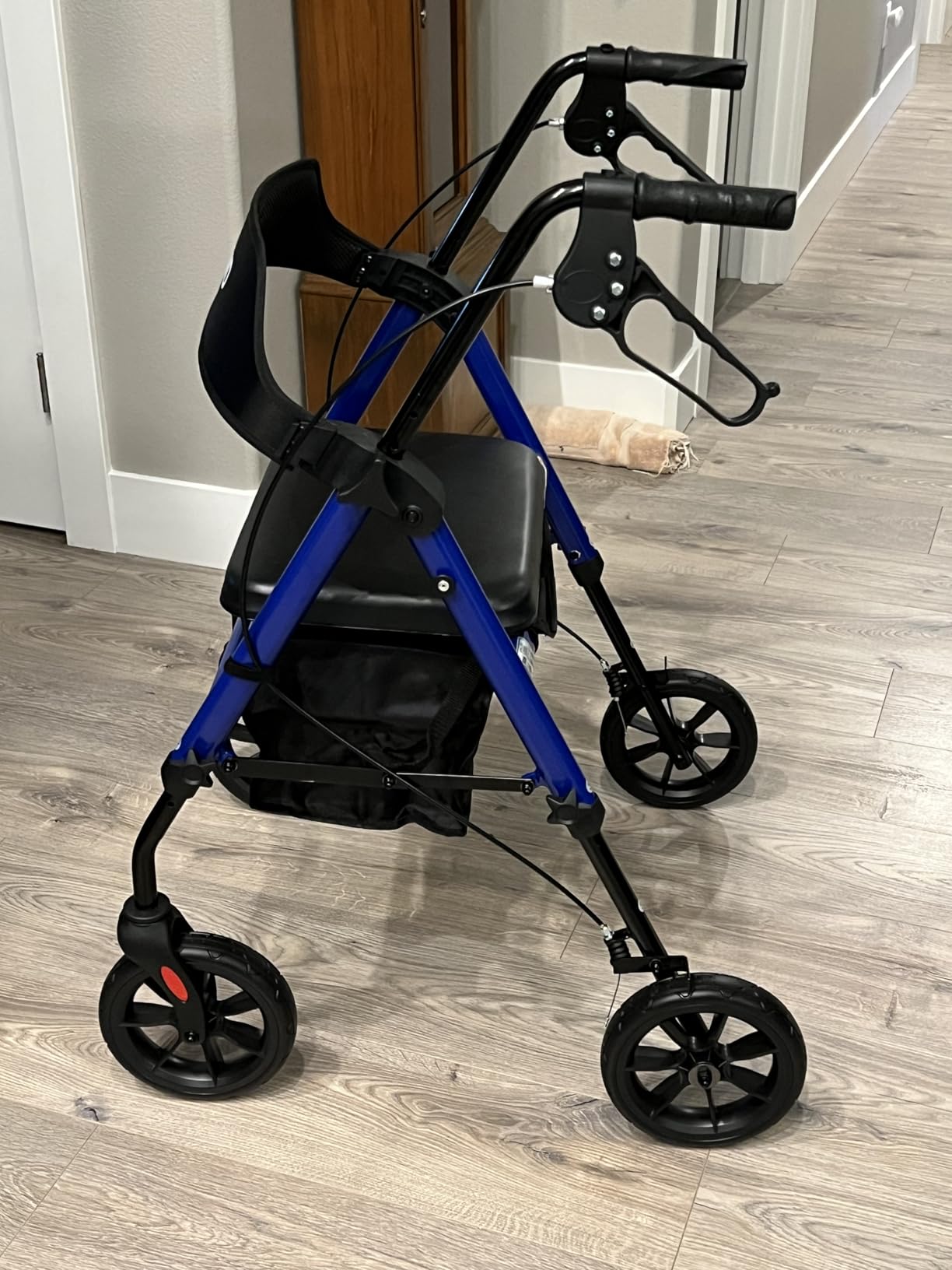 HOMLAND Foldable Rollator Walkers for Seniors with Seat, 17 lb Lightweight, 8