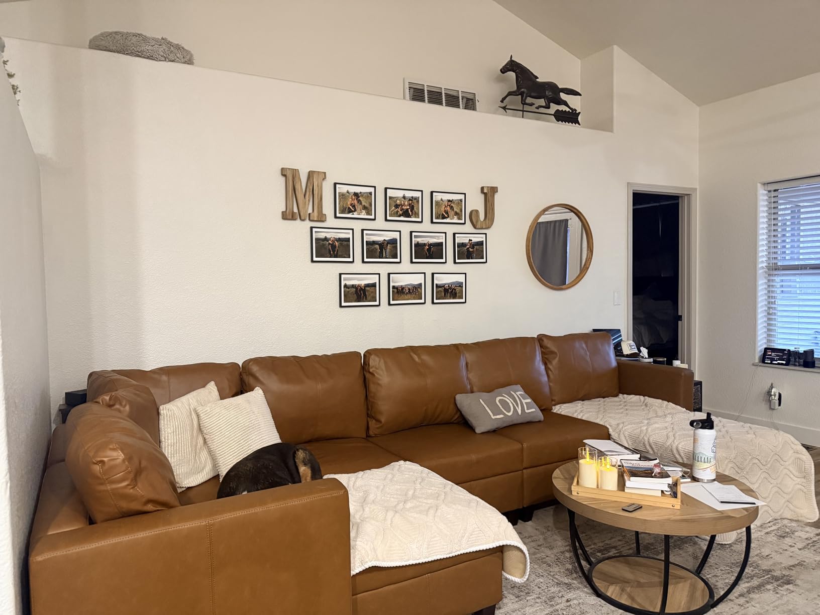 EASE MOOSE Faux Leather Sectional Sofa Modular Couch with Reversible Chaises, U Shaped Sectional Couch with Storage customer photo 1