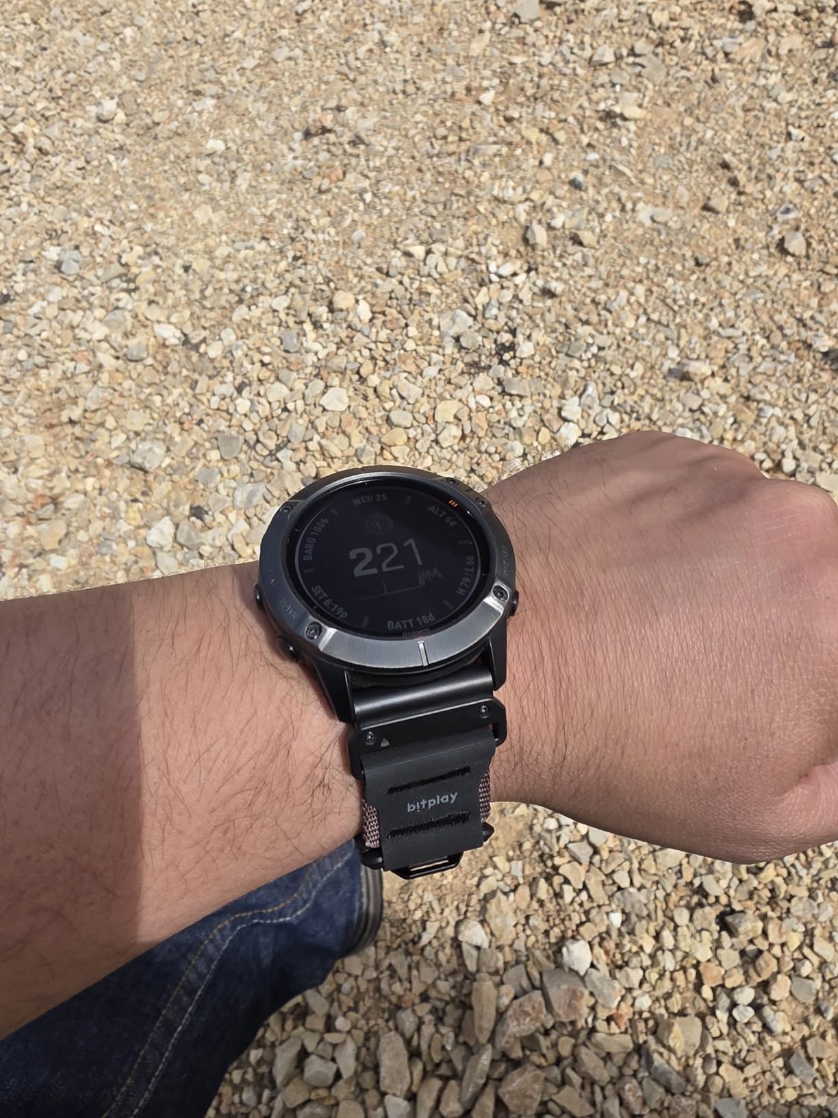 bitplay QuickFit Watch Band 22mm / 26mm - Magnetic Fidlock Buckle, Quick Release, Compatible with Garmin Forerunner, Fenix, Instinct, Quatix Series, Reinforced Nylon & Hypalon Strap customer photo 1