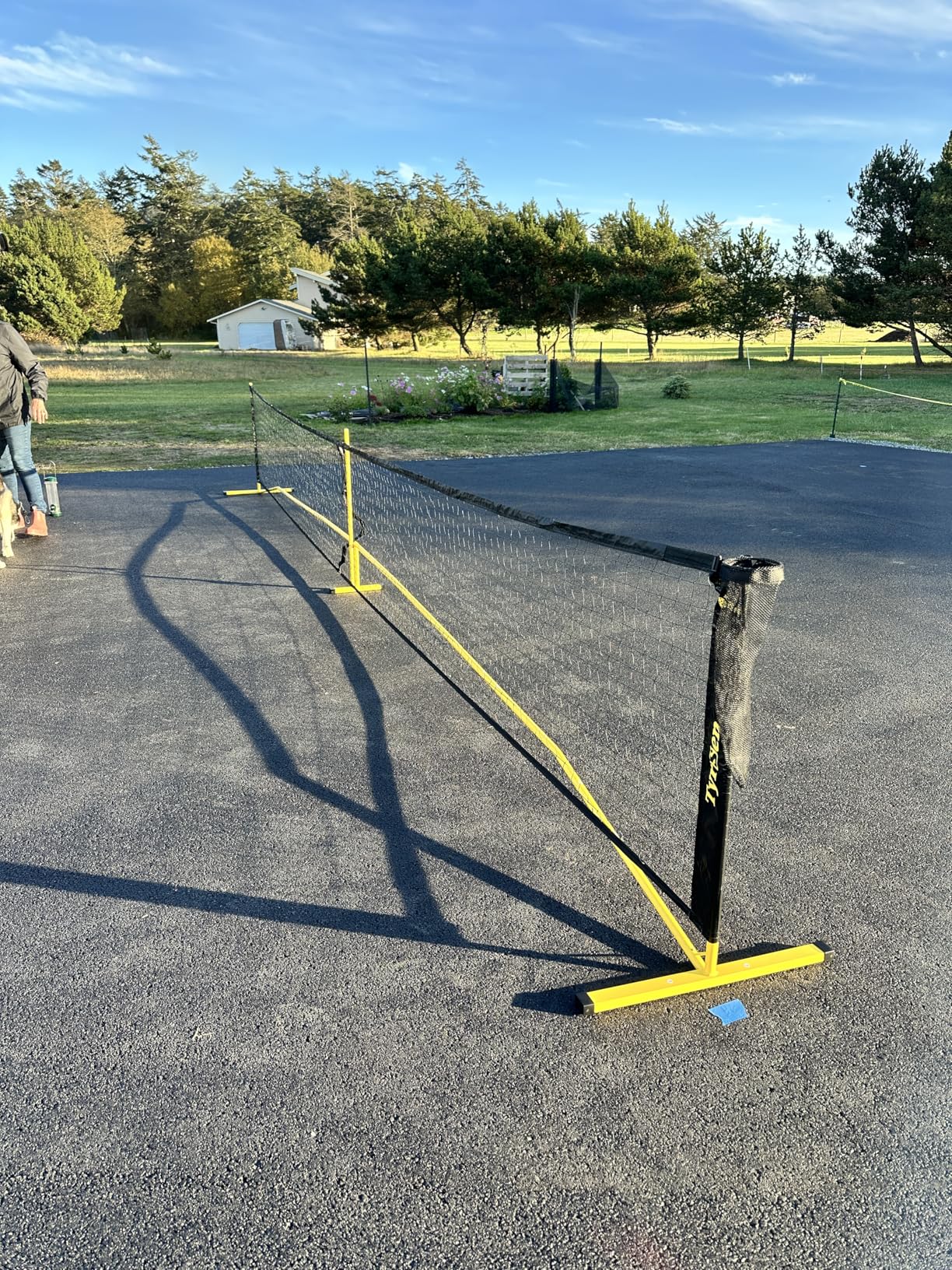 Portable Pickleball Net for Driveway, 22 FT Regulation Size & 11 FT Half Court Size Pickle Ball Net with Ball Collector, 2-in-1 Pickle Ball Net with Carry Bag for Garages Backyard customer photo 1