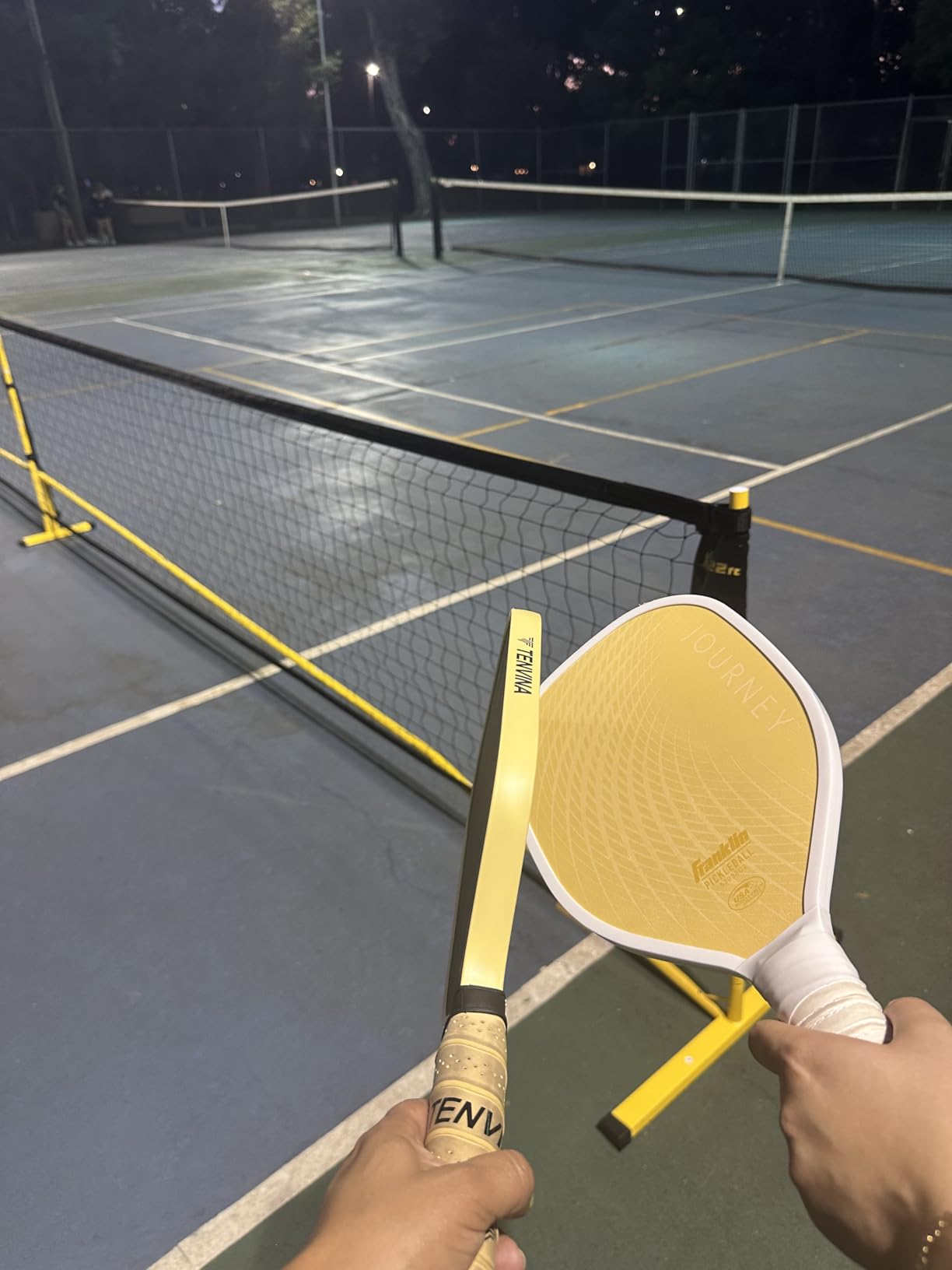 Portable Pickleball Net for Driveway, 22 FT Regulation Size & 11 FT Half Court Size Pickle Ball Net with Ball Collector, 2-in-1 Pickle Ball Net with Carry Bag for Garages Backyard customer photo 2