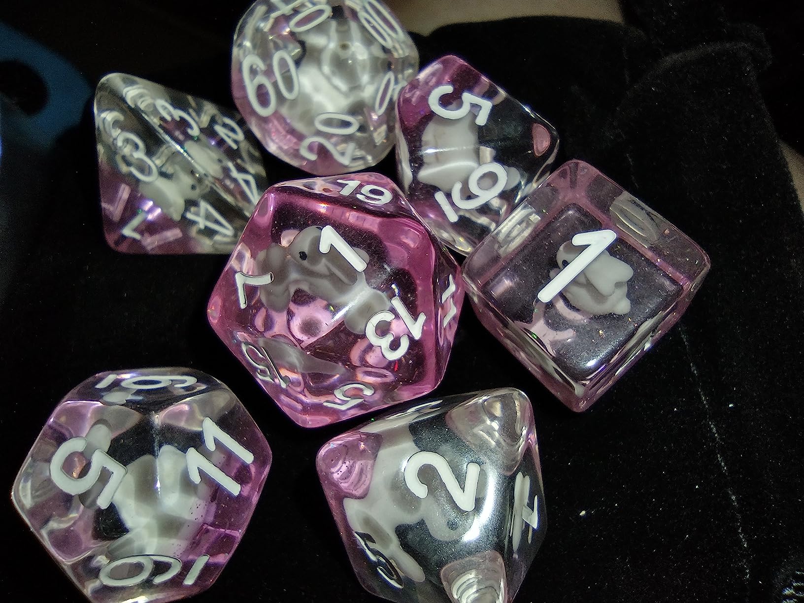 Duck DND Resin Dice, DNDND 7PCS Dungeons and Dragon Dice Set with Velvet Bag for D&D Role Playing Games and Tabletop Games customer photo 2