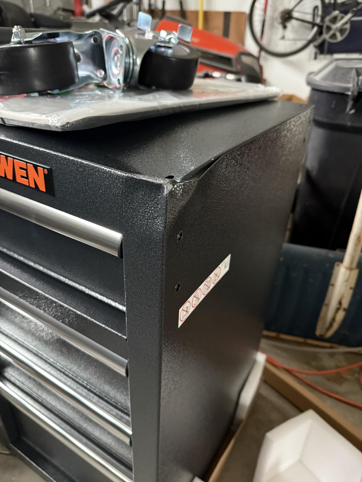 Wen 42-Inch Premium Rolling Tool Cabinet, Black, Heavy Duty 21-Gauge Powder-Coated Steel Construction (GG422B) customer photo 2