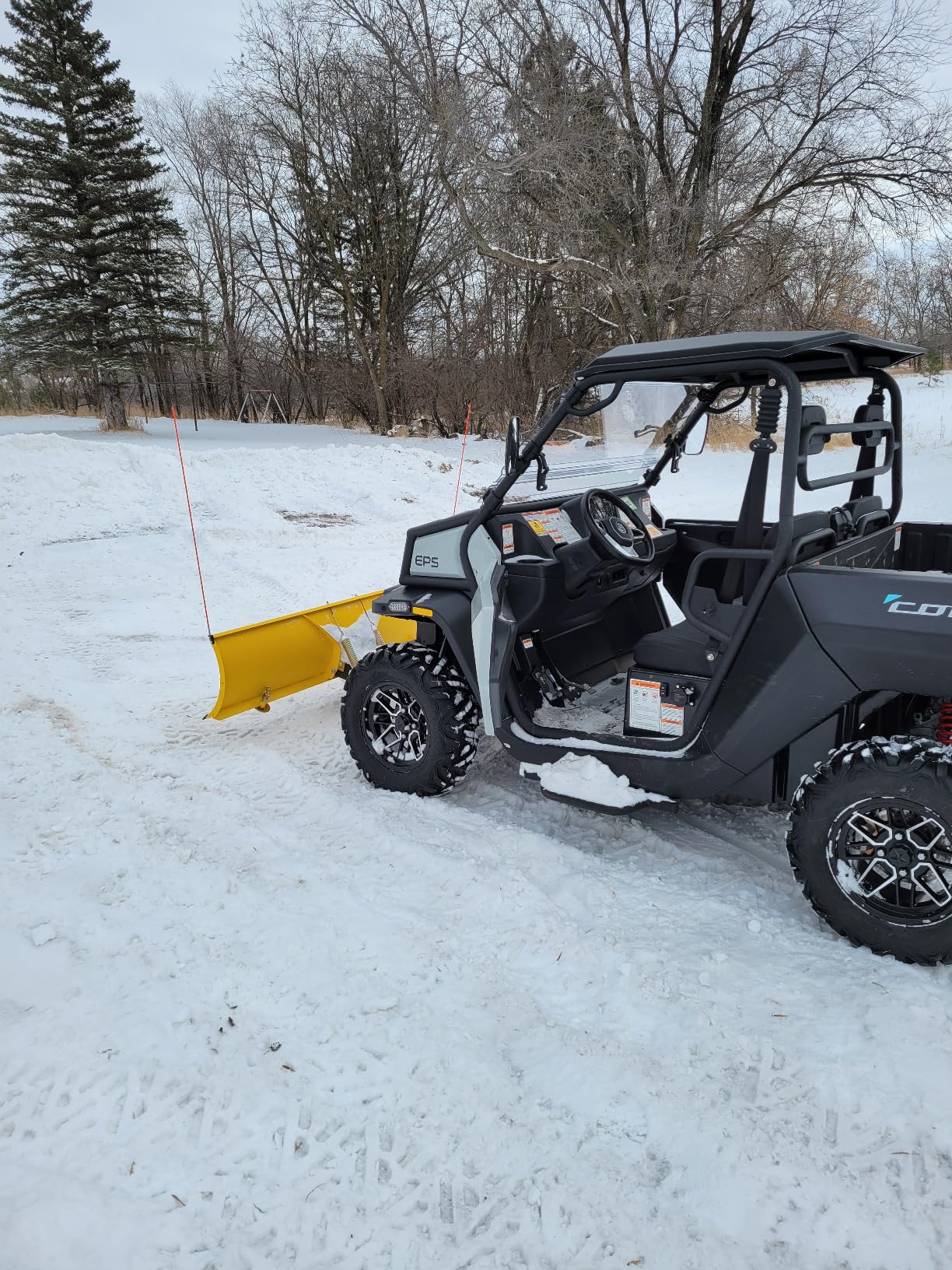 Kandi Cowboy 2 Seat Electric UTV with Lithium Battery, Powerful Dual Electric Motors, AWD, Electric Power Steering, Backup Camera, Electric Dump Bed, Front Winch, 60 Mile Range, 40 MPH Top Speed- Blue customer photo 1