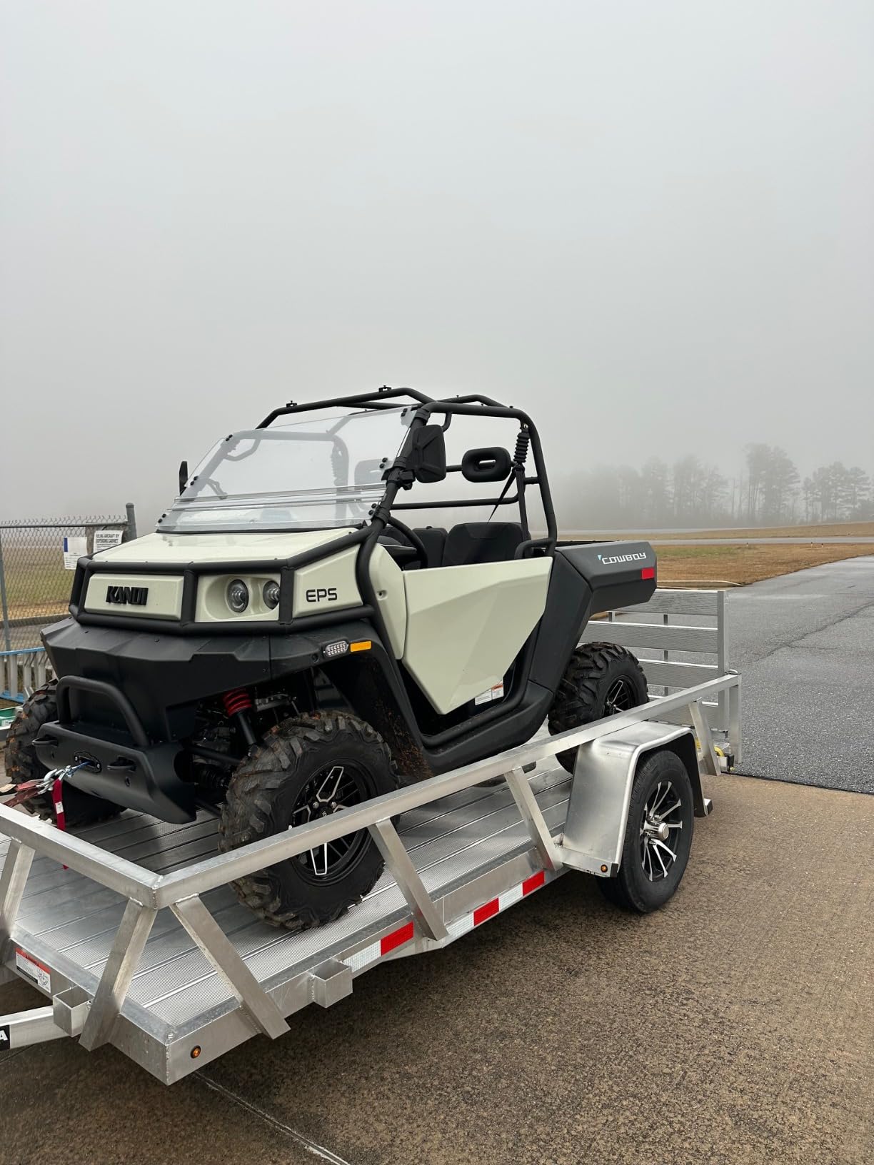 Kandi Cowboy 2 Seat Electric UTV with Lithium Battery, Powerful Dual Electric Motors, AWD, Electric Power Steering, Backup Camera, Electric Dump Bed, Front Winch, 60 Mile Range, 40 MPH Top Speed- Blue customer photo 2