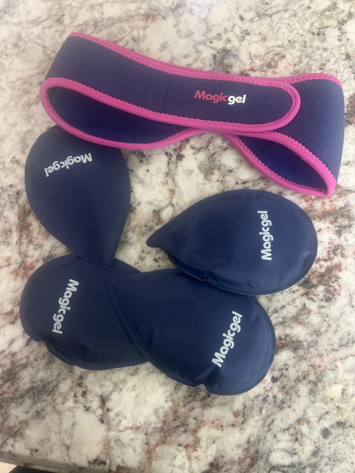 Magic Gel Wisdom Teeth Face Ice Pack - Reusable Hot & Cold Compress for Face Jaw Chin TMJ - Adjustable Compression - Head Ice Pack - Durable Design for Hands Free Application customer photo 2