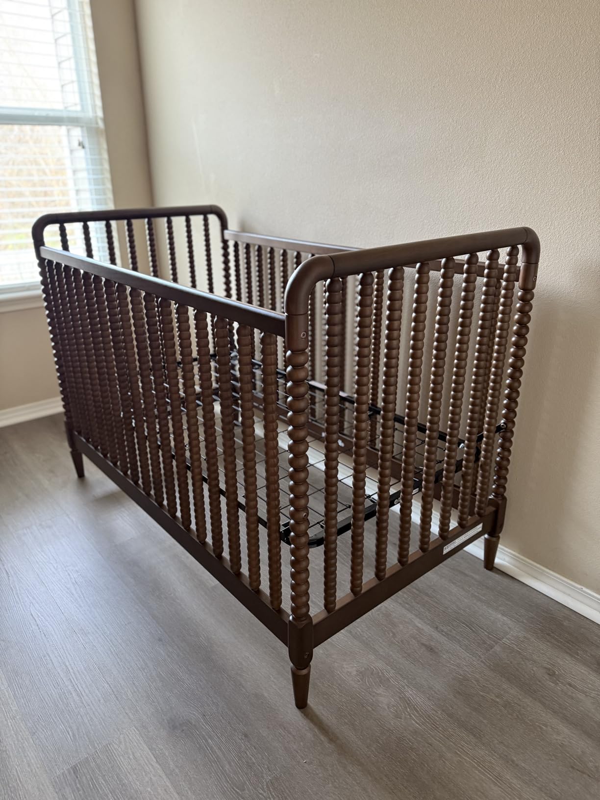 Delta Children Saint 4-in-1 Convertible Crib - Greenguard Gold Certified, Teak Brown customer photo 2