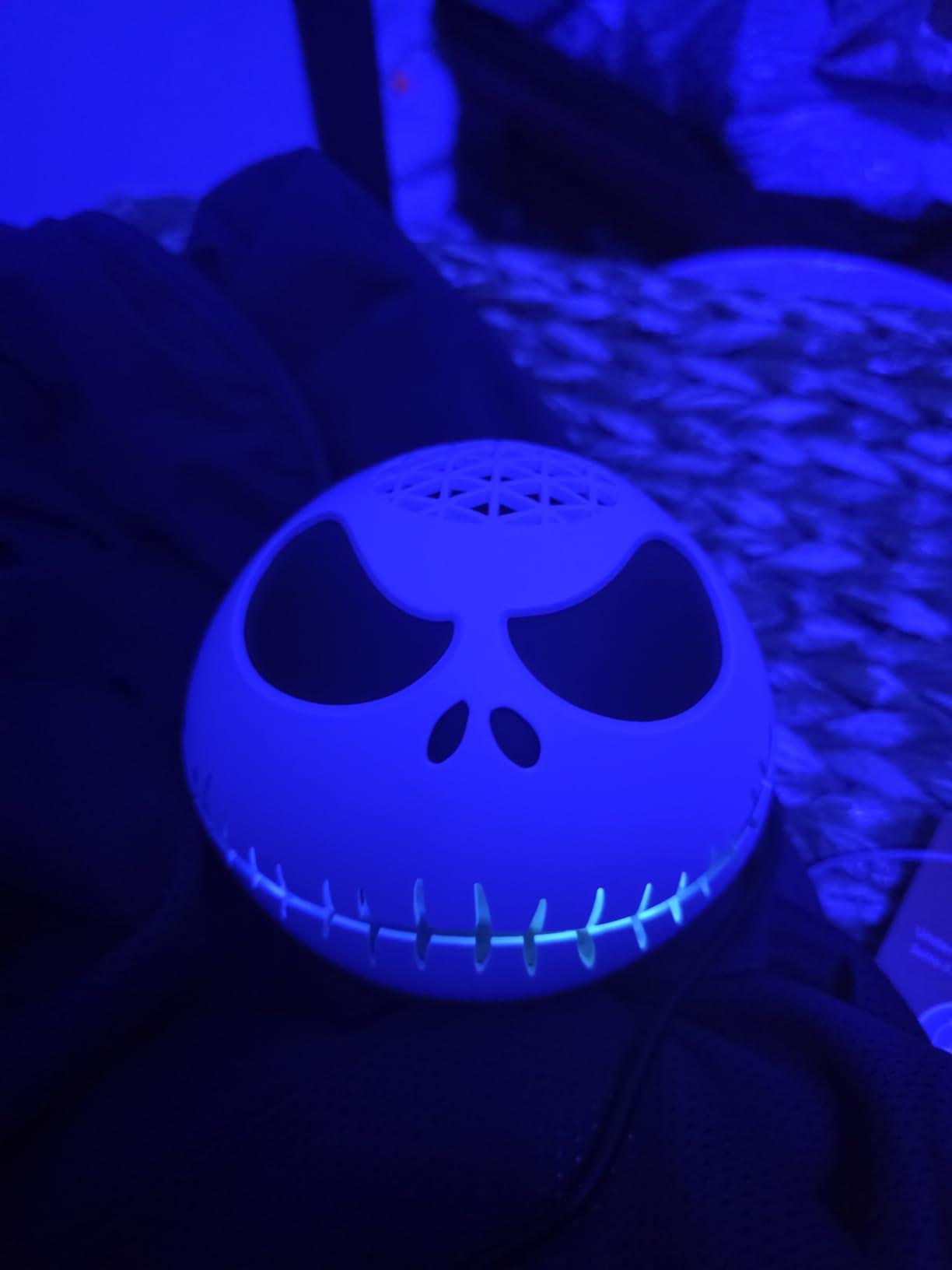 Echo Dot Bundle: Includes Echo Dot (5th Gen, newest model) | Charcoal and Limited Edition Disney Jack Skellington Shell customer photo 1