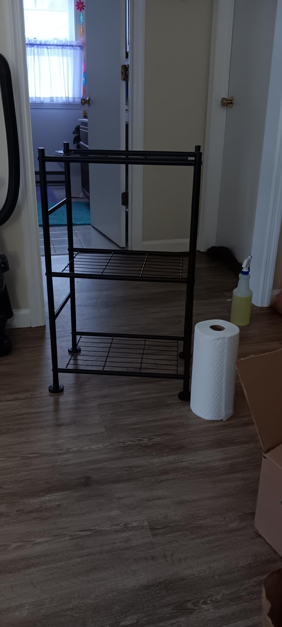 Sakugi 3-Tier Metal Storage Shelves Adjustable Feet, 18