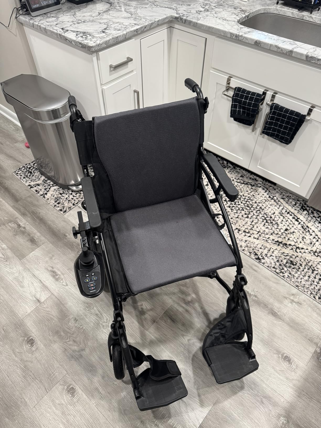 SLF30 Electric Wheelchair, Foldable Durable Motorized Wheelchairs for Adults with 19 Inch Seat and Supports Up to 300 lbs Airline Approved (36 Lbs, Grey) customer photo 1
