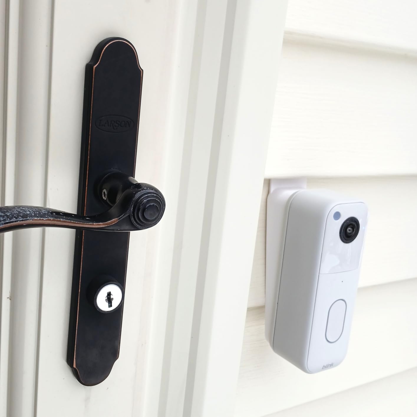 Blink Video Doorbell - Head-to-toe HD view, two-year battery life, and simple setup. Required Sync Module not included - Add-On (Black) customer photo 1