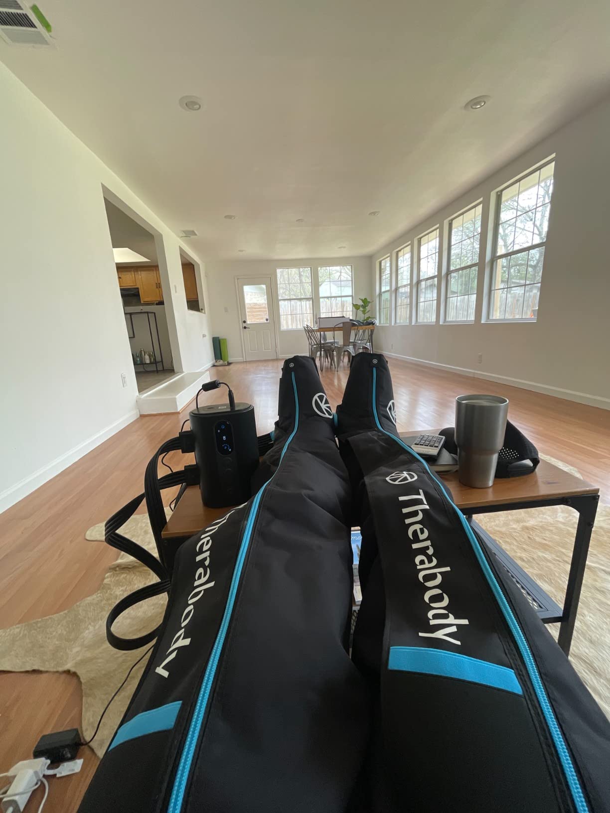 Therabody JetBoots PRO Plus - Wireless Compression Boots with Vibration & Light Therapy - Muscle Recovery, Pneumatic Leg Compression Sleeve to Recover Faster, Relieve Muscle & Joint Pain (Short) customer photo 2