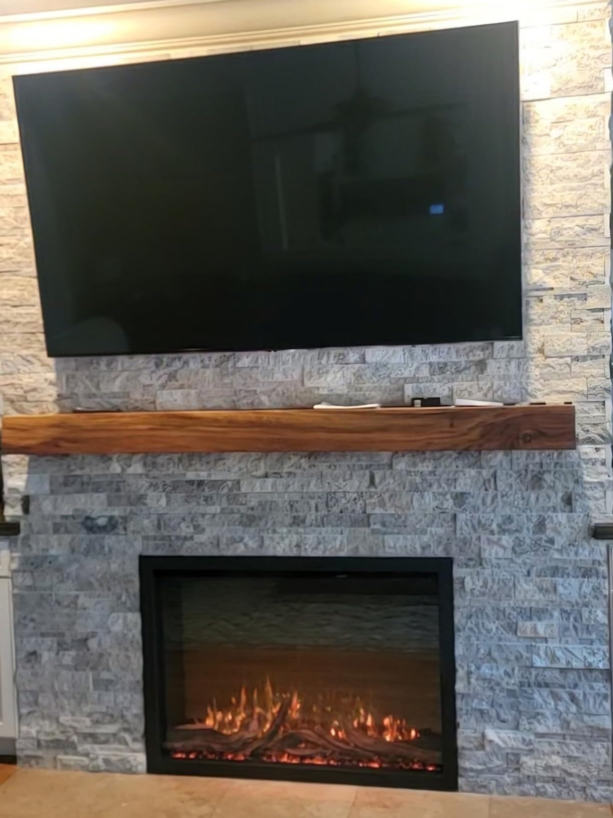 Modern Ember Highmark Traditional 38 Inch Built-in Smart Electric Fireplace Insert | Alexa/WiFi Enabled - Remote Included | Electric Firebox Heater with Multi-Color Flames | 1500W customer photo 1