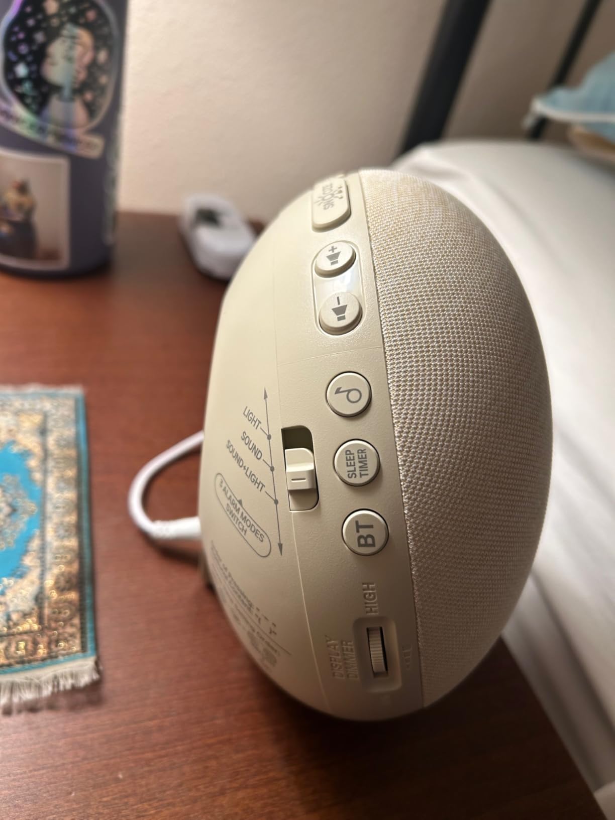 Sunrise Alarm Clock White Noise Machine: Natural Wake Up Light - Dimmable Clock with Bluetooth Speaker for Bedroom - 25 Sleep Sounds for Baby Adults Kids Putty customer photo 2