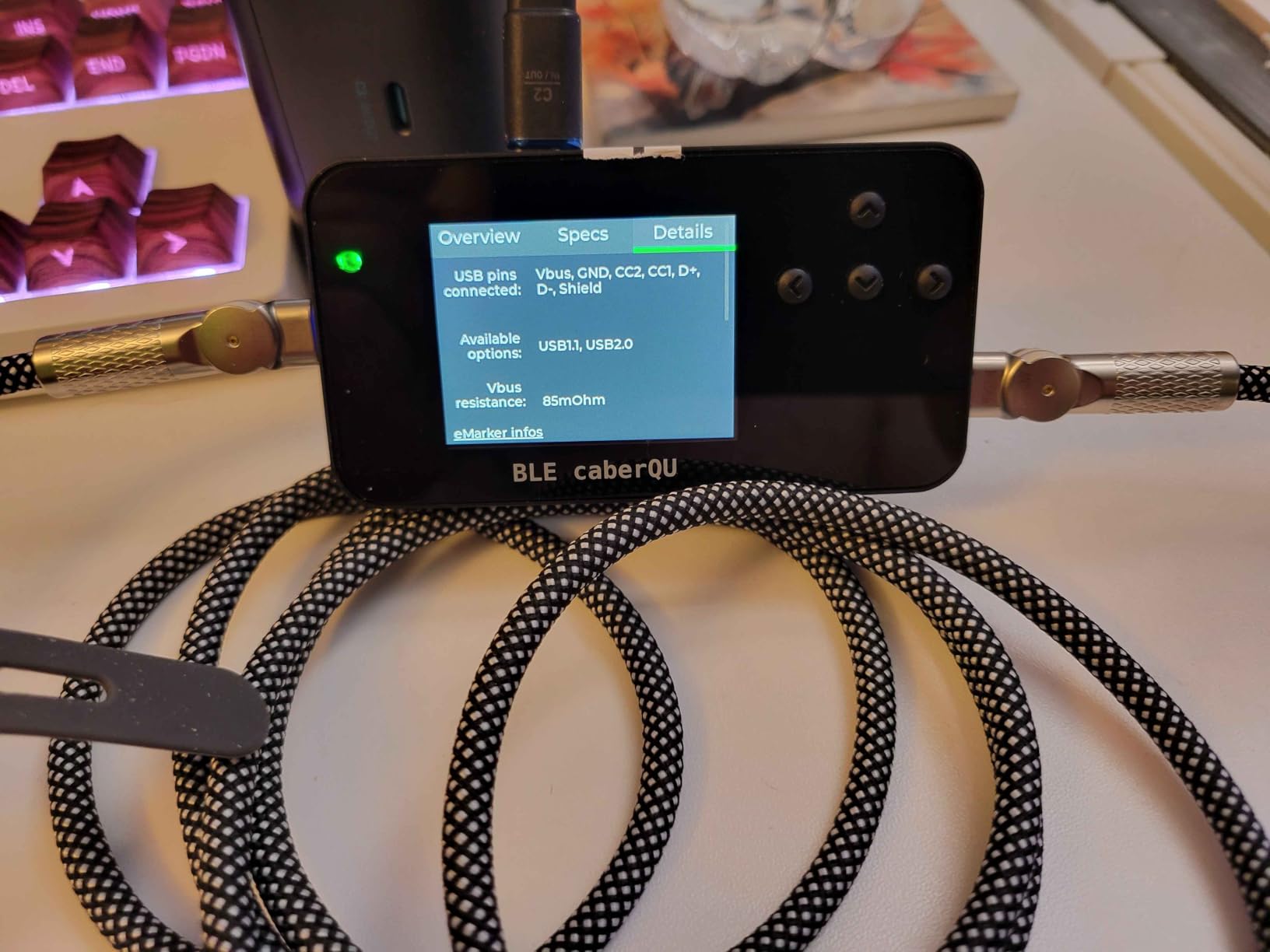 USB C Cable 3.3ft 240W Braided 180°Rotating USB C to USB C Cable USB 2.0, Type C Charging Cable for iPhone 16/16Pro/16Plus/16Pro Max,MacBook Air,iPad Pro,Pixel,Samsung Galaxy S23/S24 Ultra-Black customer photo 2