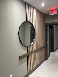 Avana Acoustic Wood Wall Panels -93.2x11.25 Inch Panels - Fits 94x12 Layout - Natural Walnut Acoustic Panels 4 PCs -Wall Panels For Interior Wall Decor For Homes, Offices - Design Wood Panels For Wall customer photo 1