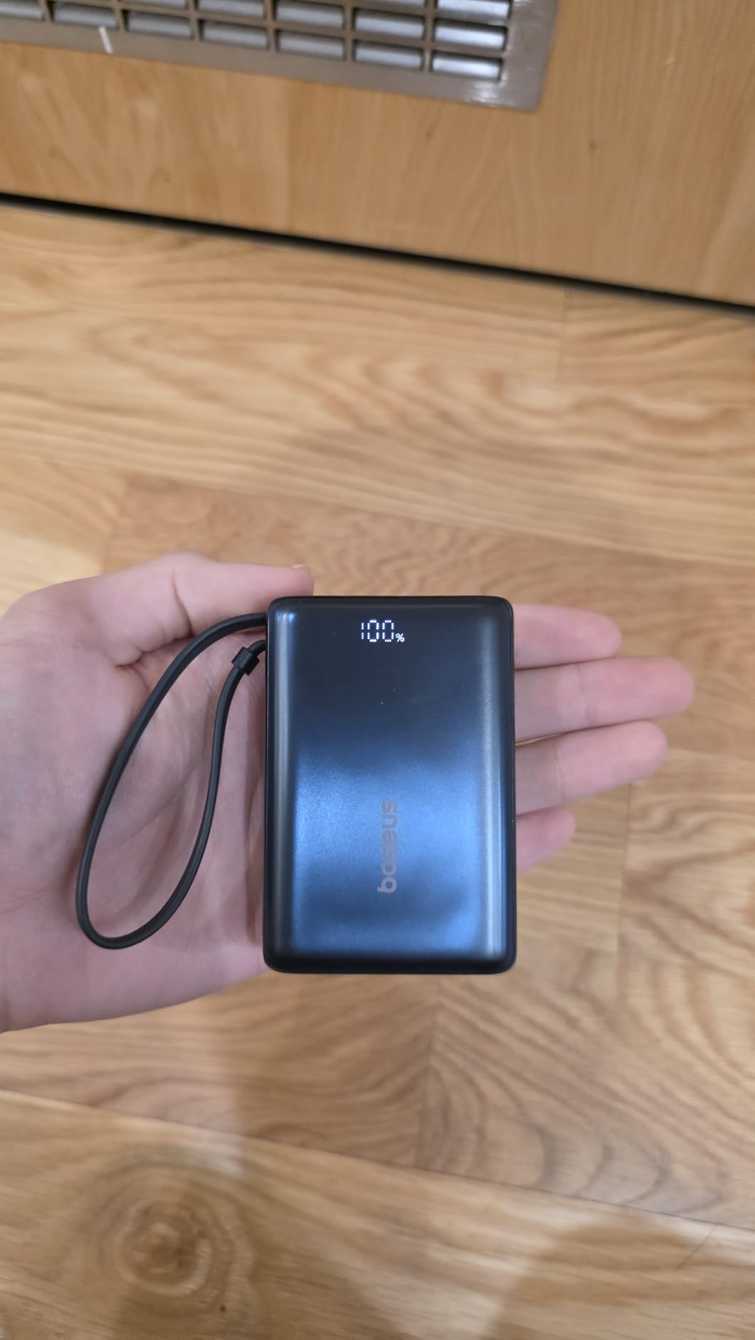 Baseus Power Bank, Picogo 10000mAh 45W 3-Output Portable Charger with Built-in USB-C Cable, PPS/PD QC Fast Charging External Battery Pack for iPhone 17/16/15/14/13, Samsung S25/S24, MacBook Pro, iPad customer photo 1