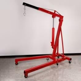 5000 LBS Engine Hoist with Load Leveler, Heavy Duty Alloy Steel Folding Cherry Picker Engine Hoist with 8 Ton Hydraulic Long Ram Jack, Ease of Assembly 2 Ton Engine Hoist for Workshop Warehouse Garage customer photo 1