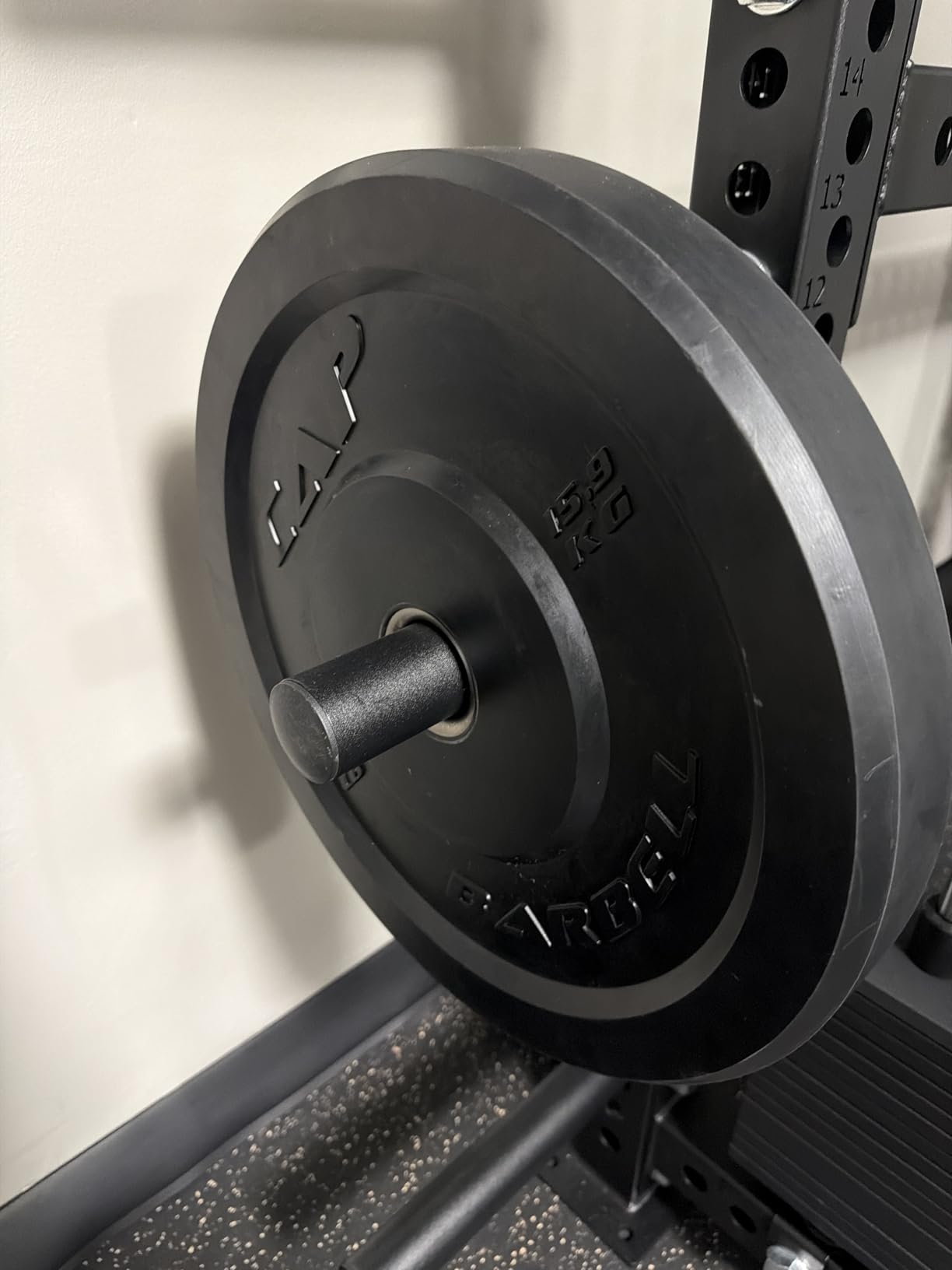 CAP 2-inch Olympic Bumper Plate Weight Set | 100-370 lbs | Multiple Colors | Storage Rack Optional customer photo 1