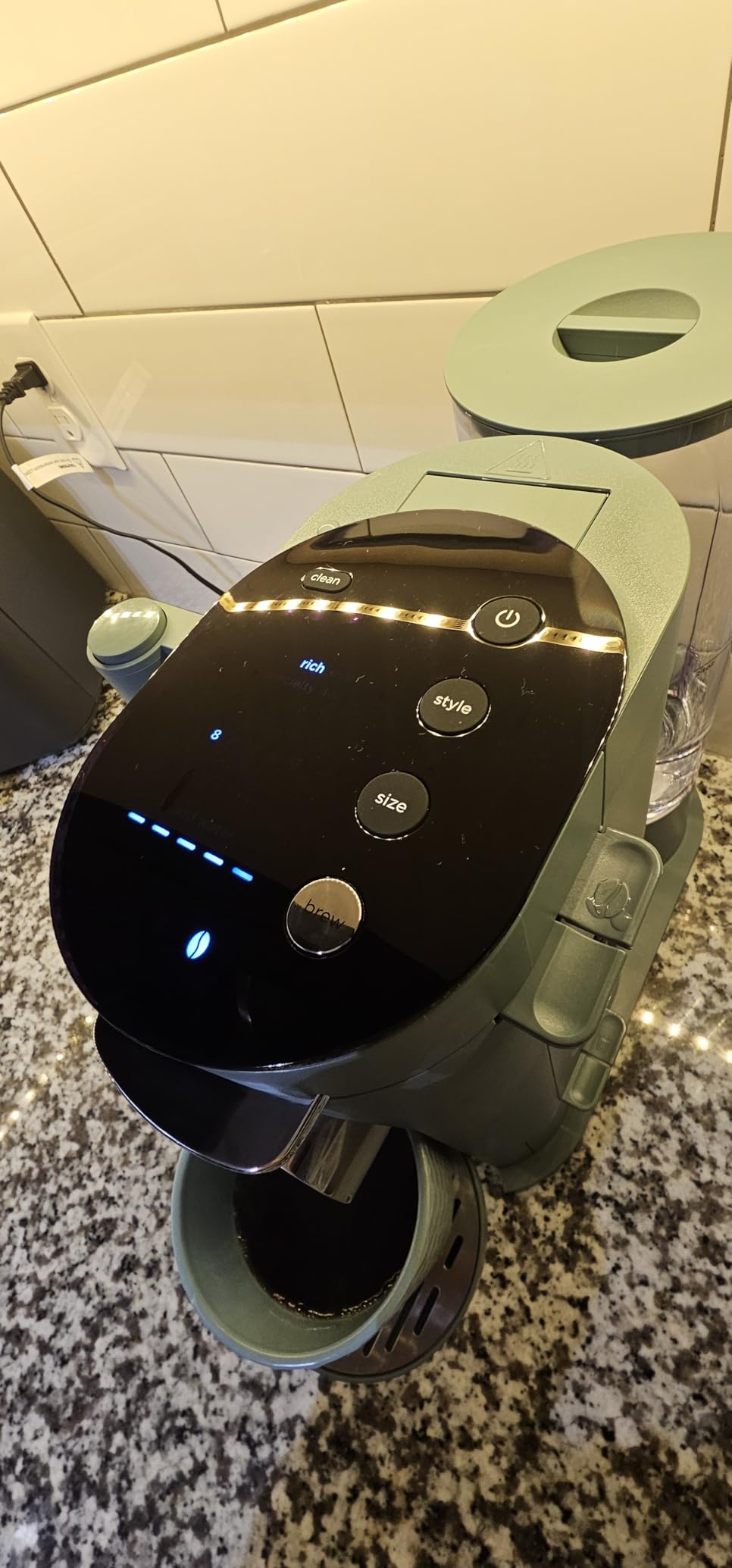 Ninja Pod & Grounds Specialty Single-Serve Coffee Maker, K-Cup Pod Compatible, Brews Grounds, Compact Design, Built-In Milk Frother, 56-oz. Reservoir, 6-oz. Cup to 24-oz. Mug Sizes, Stone, PB051ST customer photo 2