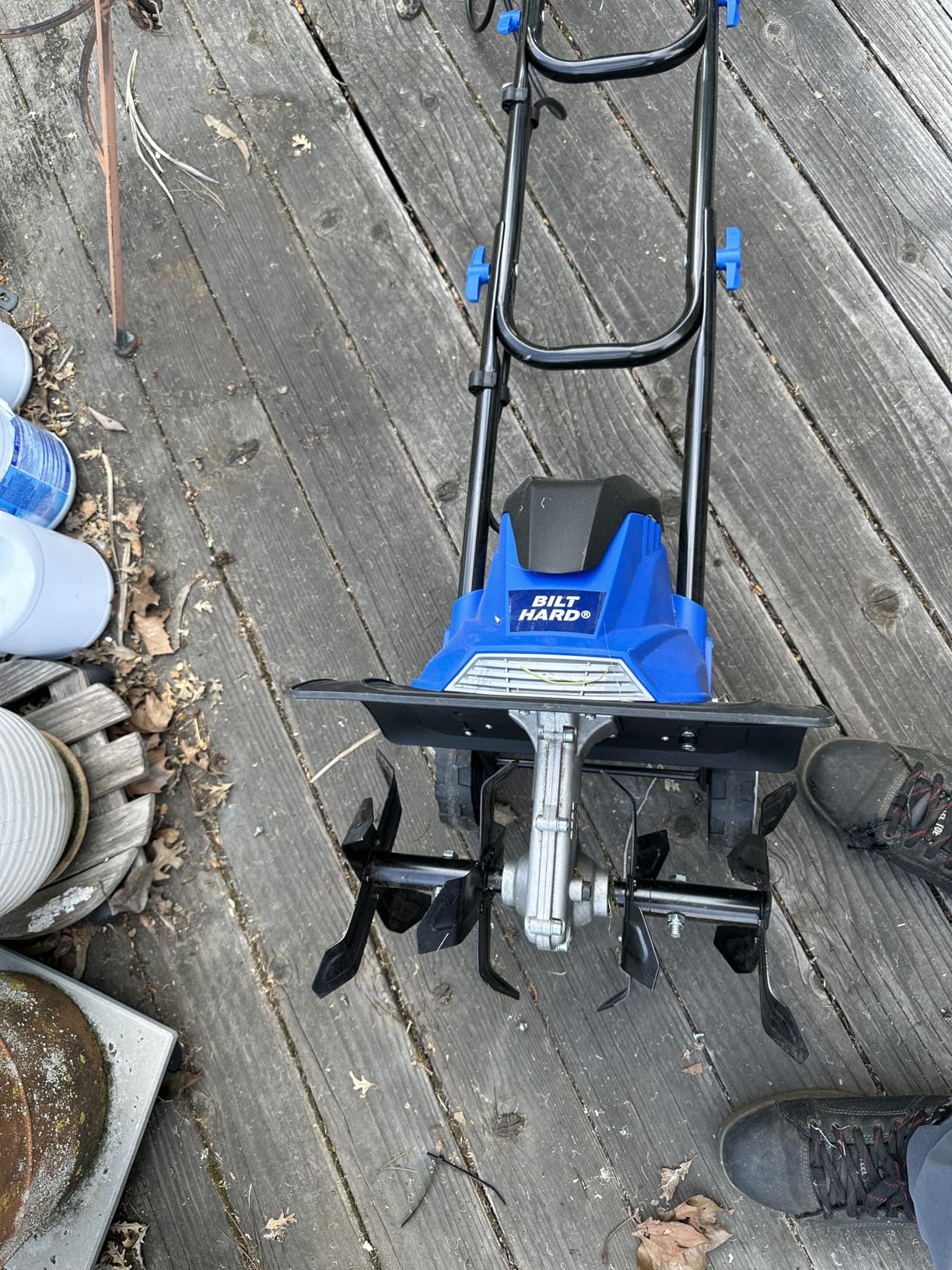 BILT HARD 18 Inch Electric Tiller Cultivator, Corded 15 Amp 6 Steel Tines Tillers for Gardening, Garden Rototiller for Soil Digging with Adjustable Wheels customer photo 2