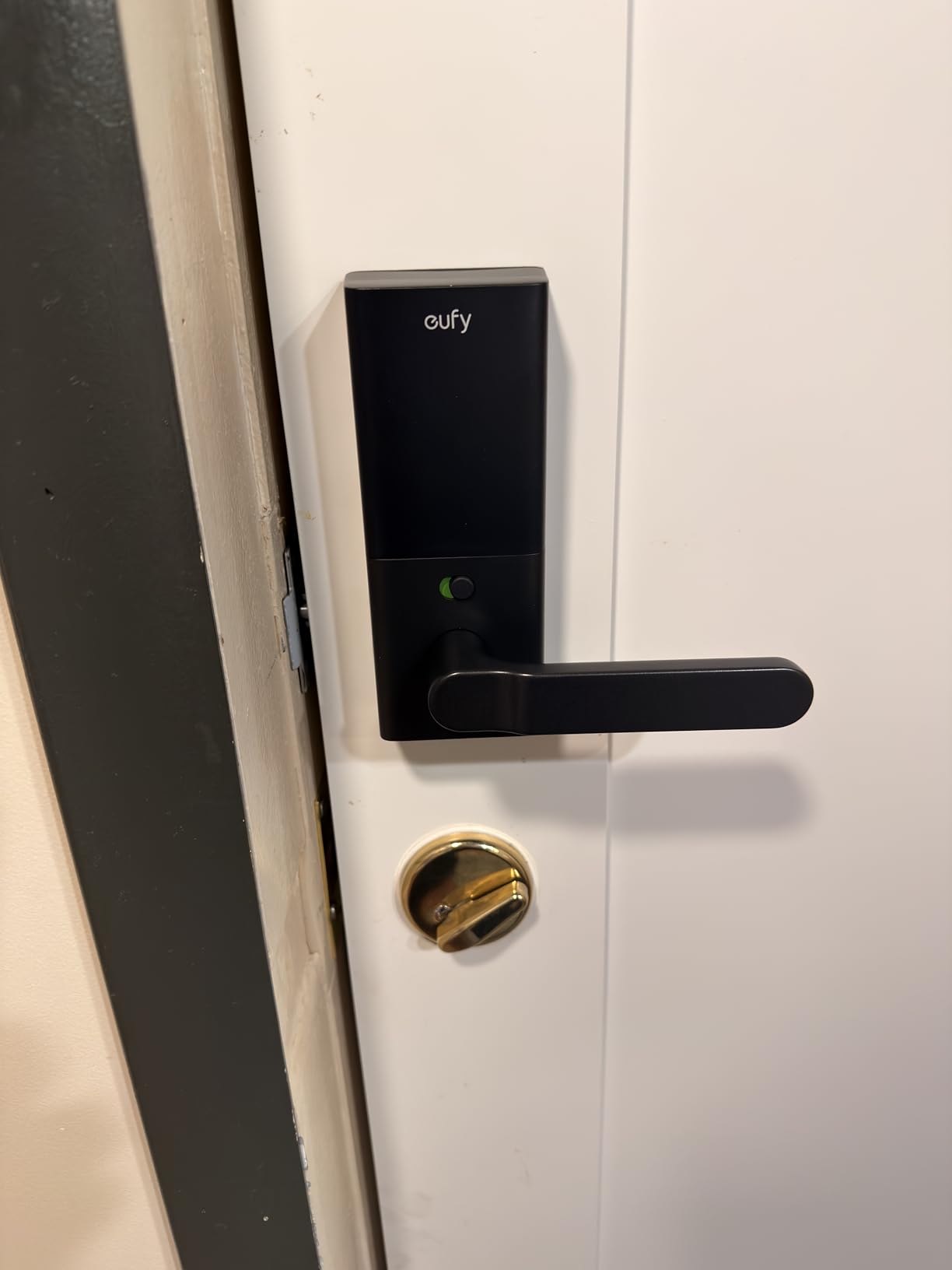eufy Security Smart Lock C33, Keypad Door Lock with Handle, Fingerprint Door Knob, Keyless Entry Door Lock for Front Door and Bedrooms, Electronic Deadbolt, Wi-Fi, App Control, IP53 Waterproof, Black customer photo 1