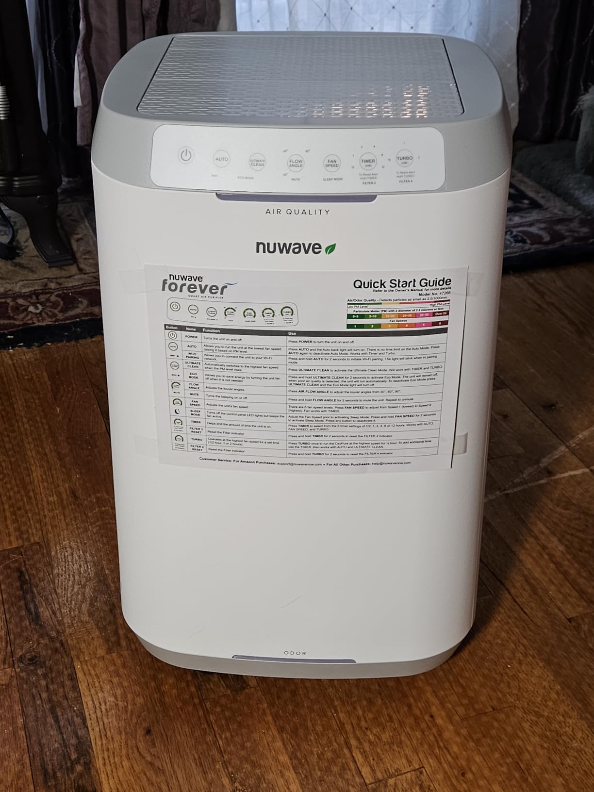 Nuwave Forever Smart Air Purifier for Home, Never Replace Air Filter System, Patented 7-Stage Filtration, Cleans Large Room up to 2,002 Sq Ft, Adjustable Flow Panel, Washable & Reusable Filters customer photo 2