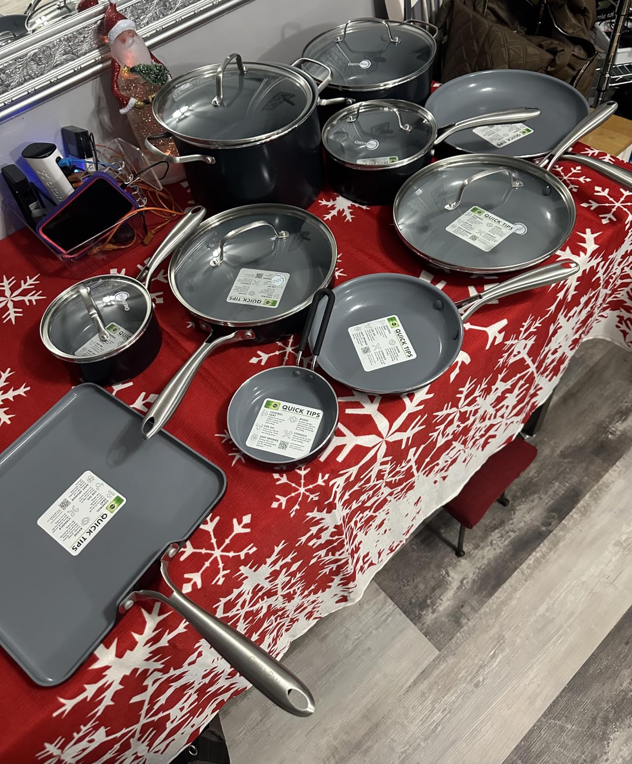 GreenPan Stainless Steel Cookware Set, 11 Piece, Induction Cookware, Dishwasher Safe, Oven Safe to 600F, Large 8QT Stock Pot, Sauce, Saute, Frying Pans, Pots & Pans Kitchen Essentials, Silver customer photo 1