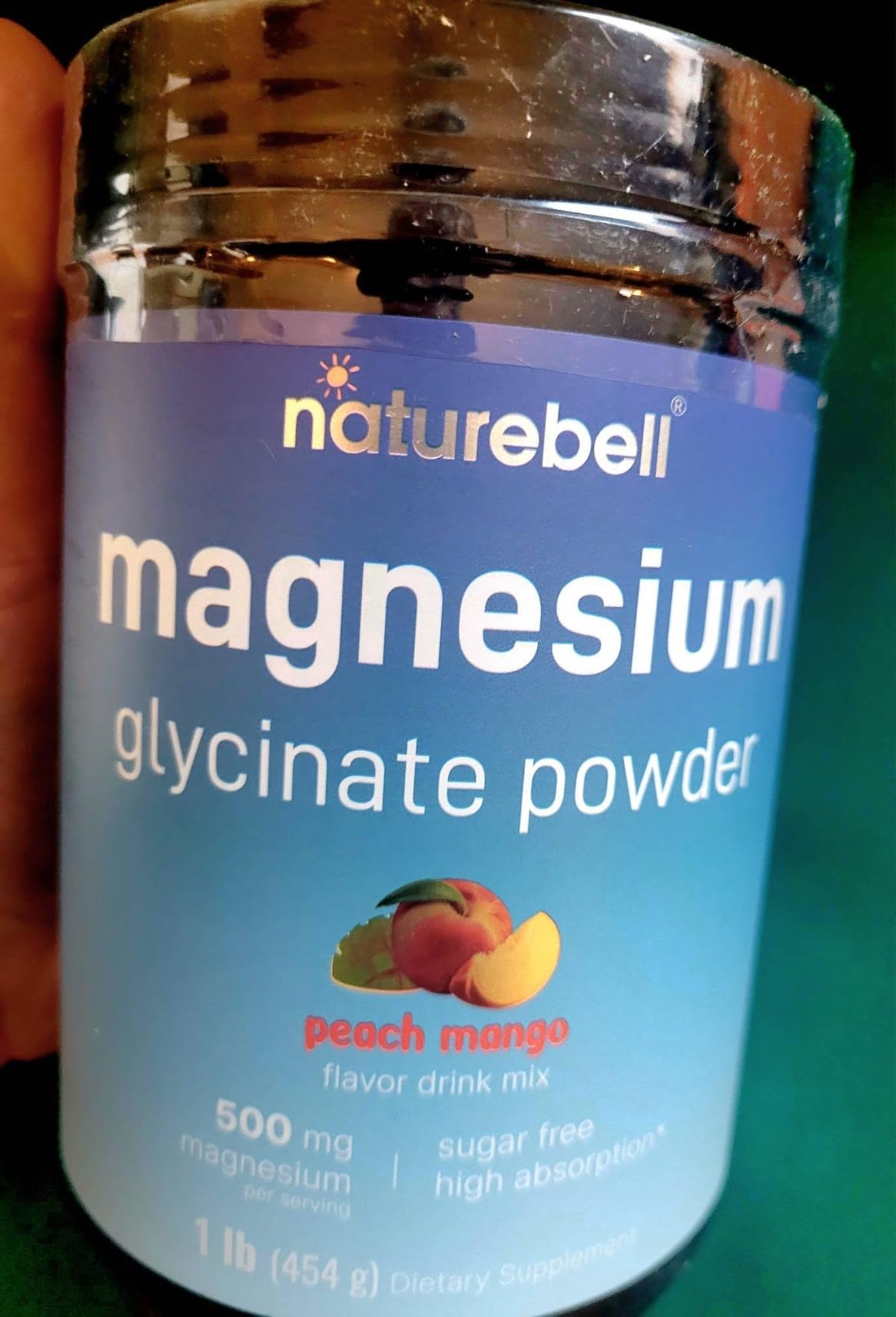 NatureBell Magnesium Glycinate Powder 500mg, 1lb (16oz) | 100% Chelated for High Absorption | Peach Mango Flavor | Supports Muscle, Bone & Heart Health | Sugar-Free, Bitterless, Non-GMO, Vegan customer photo 2