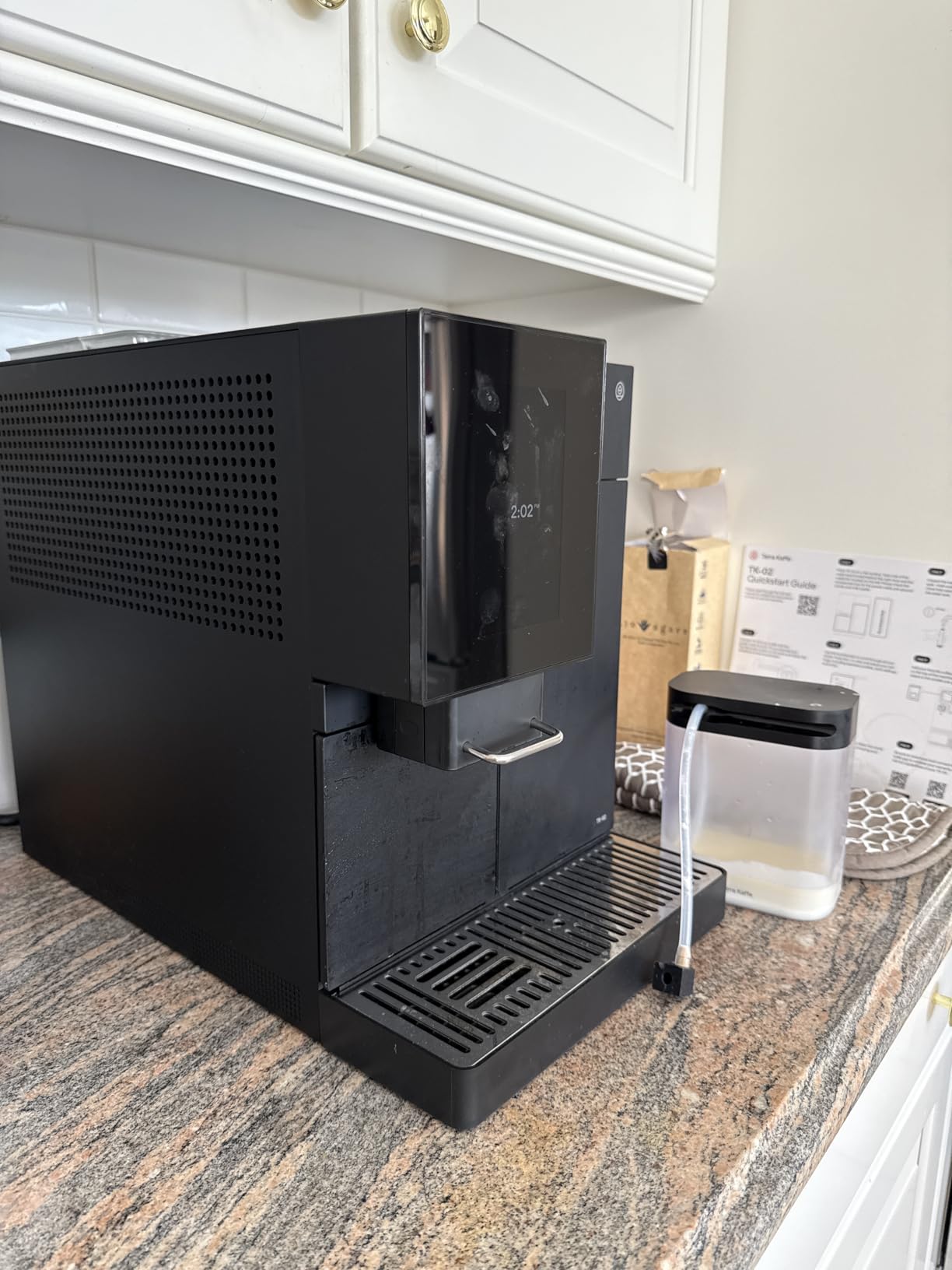 Terra Kaffe Super Automatic Espresso Machine - App-Enabled Coffee Machine - Auto Wake & Sleep - All Milk Types - Roaster-Approved Espresso Settings - Cappuccino Machines for Home - Black TK-02 customer photo 1