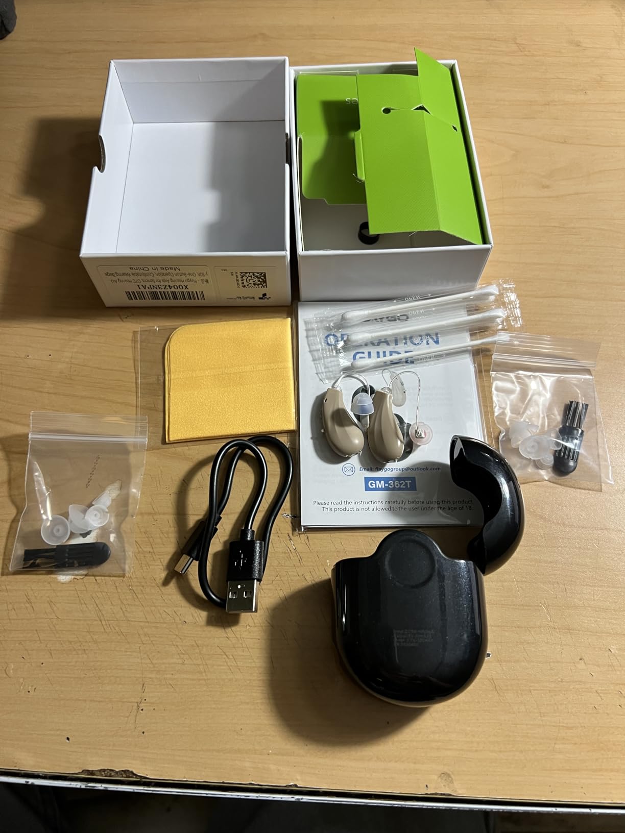 Flaygo Hearing Aids for Seniors,Hearing Aids for People with Hearing Loss, Sound Quality Restoration, Intelligent Noise Reduction, Standby 80h, One-Button Operation, Comfortable Wearing,Beige customer photo 2