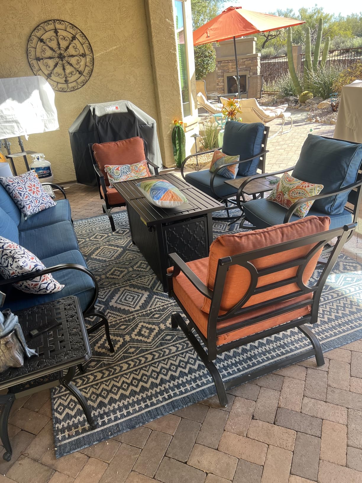 Beverly Rug Indoor Outdoor Rug 5x7, Washable Outside Carpet for Patio, Deck, Porch, Solid Modern Area Rug, Water Resistant, Dark Gray customer photo 1