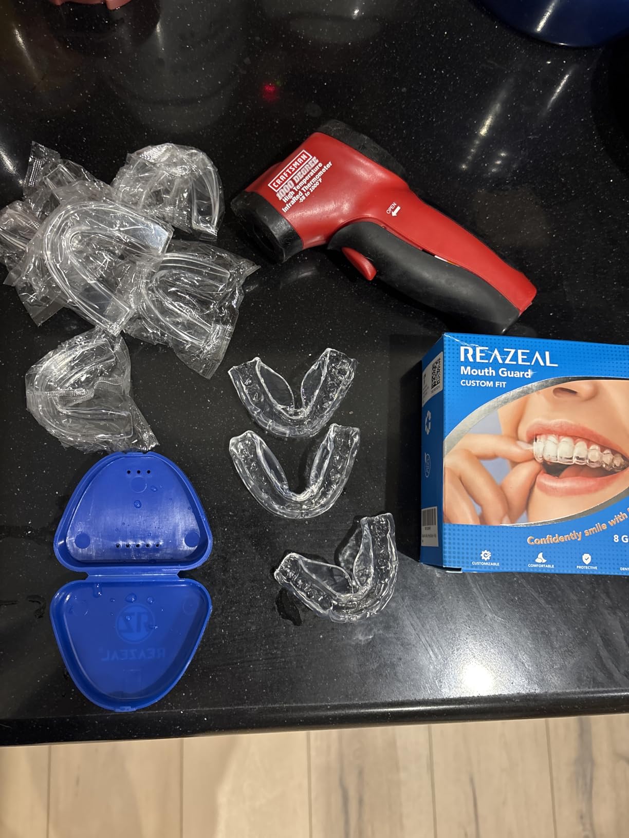Mouth Guard for Grinding Teeth at Night: Moldable Dental Guard for Sleeping - Nighttime Protection for Teeth with 12 Cleaning Tablets customer photo 1