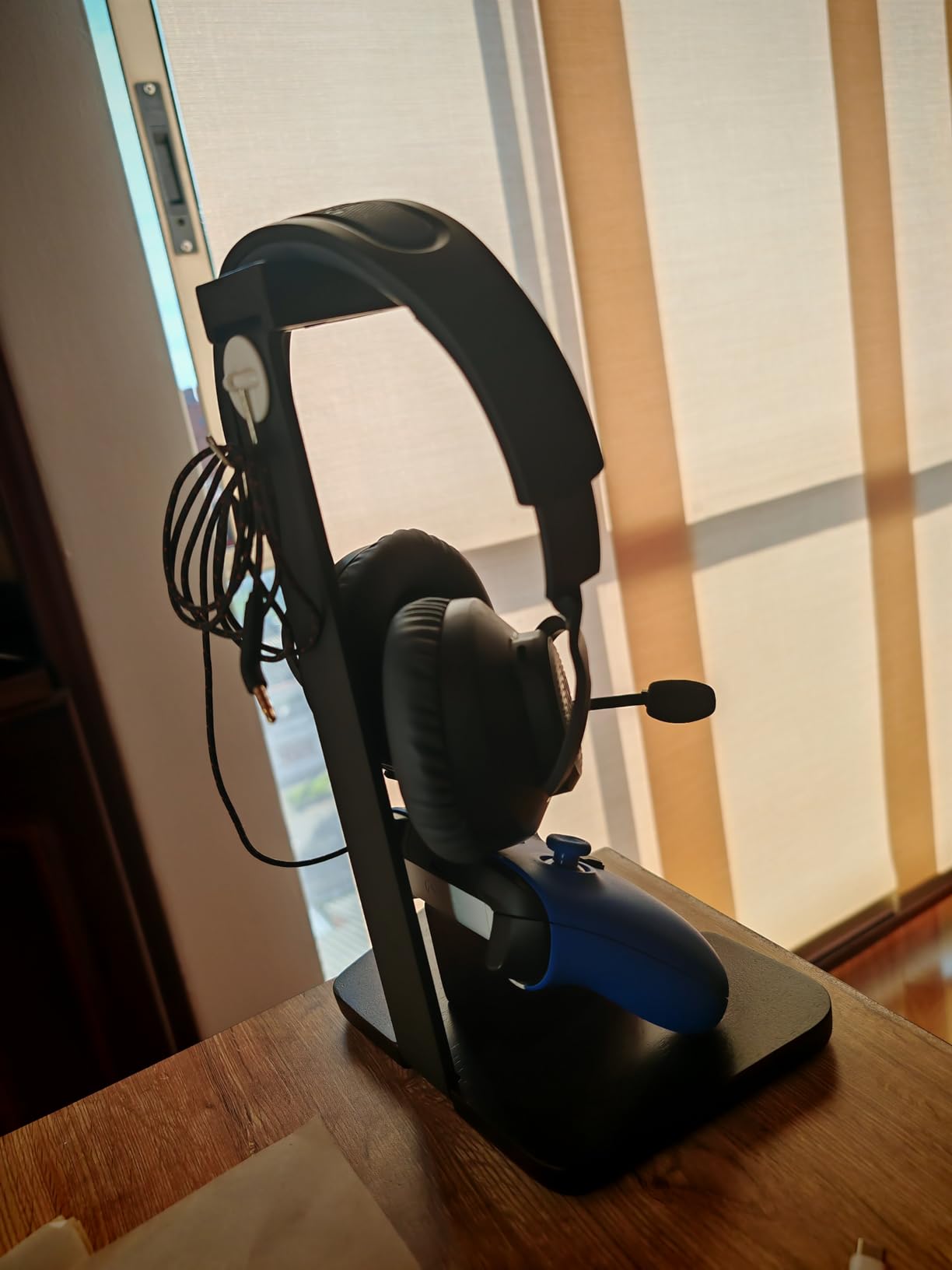 Controller Stand Wood Headphone Stand for Desk Gaming Desk Accessories Controller Holder for Gaming Equipment Headset Holder customer photo 2