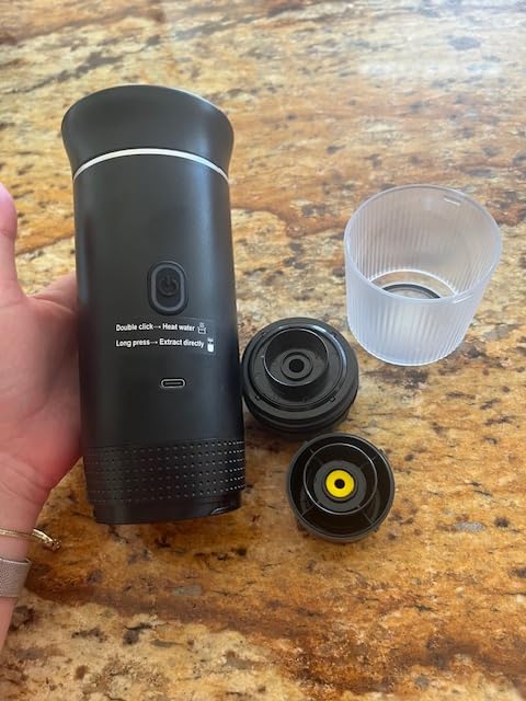 APSARAS USA Portable Coffee Maker for Travel, Portable Espresso Maker, 20 bar Mini Espresso Machine, 3in1 Travel Coffee Maker with Ground Coffee & Capsule(Ns&DG) for RV, Camping, Car customer photo 2