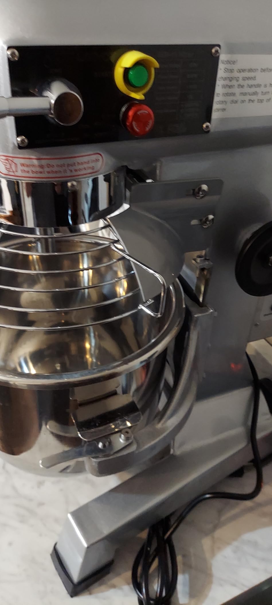 30 Qt 1250W Commercial Food Mixer, Commercial mixer 3 Speeds Adjustable Heavy Duty Stand Mixer with Stainless Steel Bowl for Bakery Pizzeria. customer photo 1