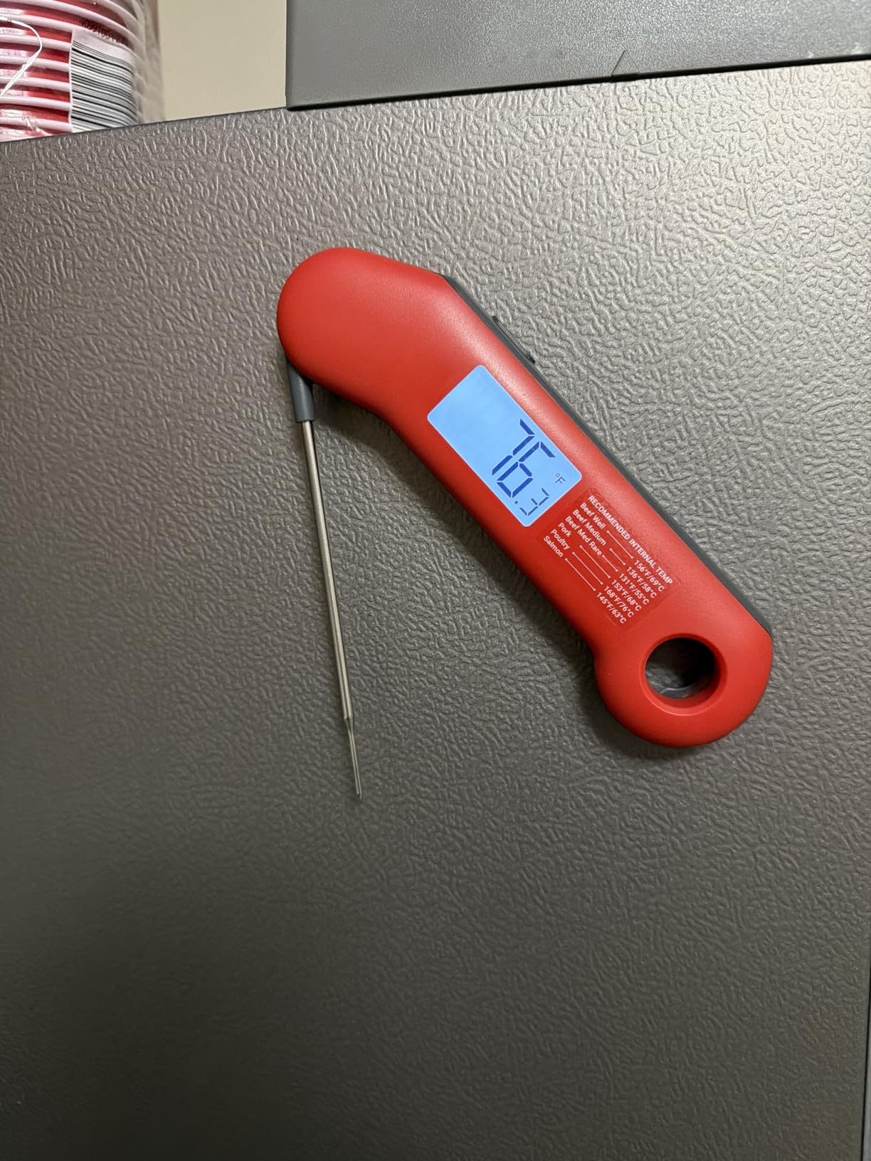 Professional Meat Thermometer Digital, Ultra-Fast 0.5 Sec Instant Read, NIST Certified 0.5F Accuracy, IP67 Waterproof, Auto-Rotating Backlit Display, for Fathers Day, Gifts for Him Dad Men customer photo 2