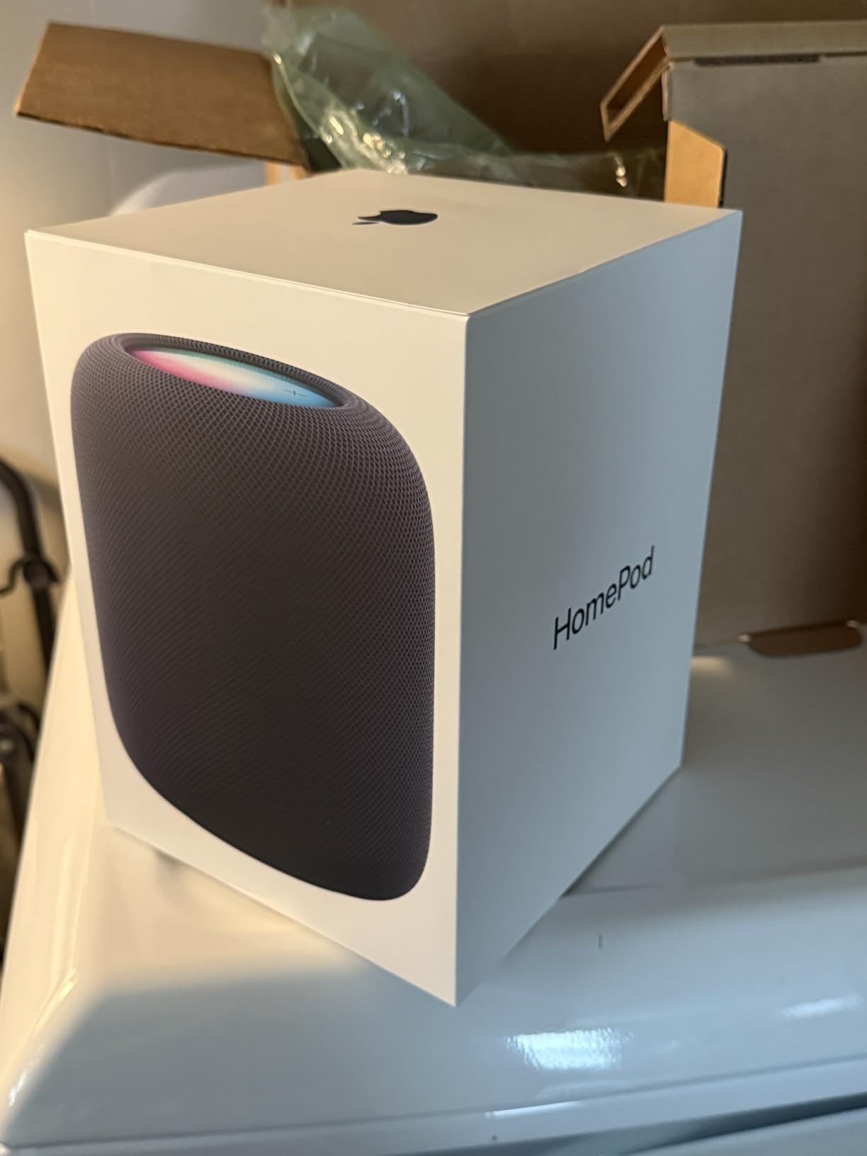 Apple HomePod Smart Speaker 2nd Generation, Siri Speaker + Power Cable + Apple 1 Year Limited Warranty (Midnight) customer photo 1