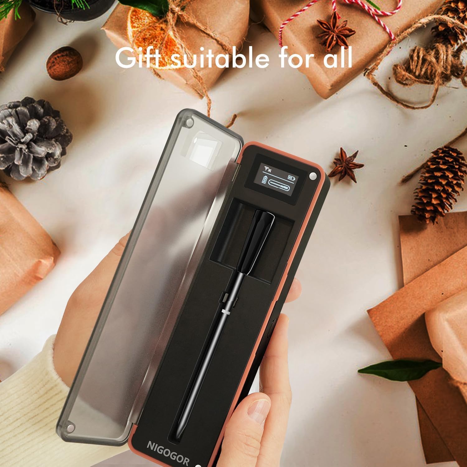 Smart Wireless Meat Thermometer with Thinnest Probe, Magnetic Bluetooth Food Thermometer, Remote Tracking and Real-Time Readings from Apps, for iOS and Android, for BBQ, Grill, Smoker customer photo 2