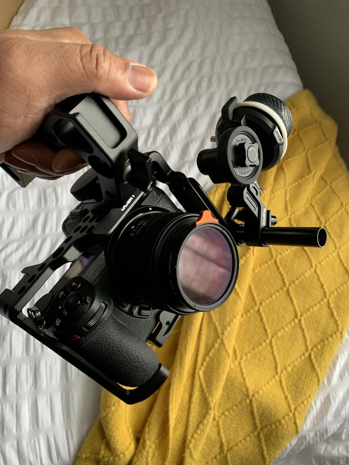 SmallRig Follow Focus F50 with Stepless Dynamic Damping Lever Adjustment and A/B Stops, Including 15mm Rod & Rod Clamp, for DSLR, for Sony FE/FE C, for Canon customer photo 2