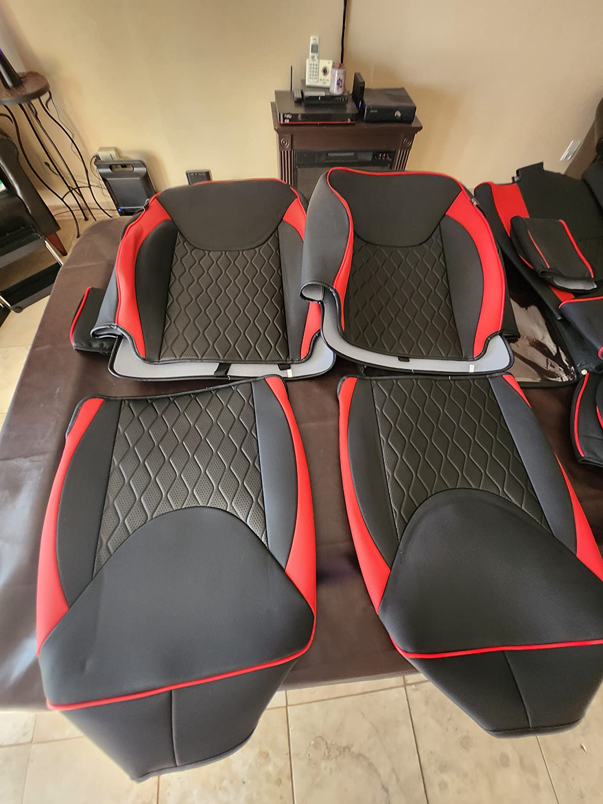 Coverado Seat Covers 4-Door Fullset for Jeep Wrangler JK JL, Waterproof Blue Car Seat Covers for Truck Automotive Seat Covers Custom Fit for 2007-2017 Jeep Wrangler customer photo 1